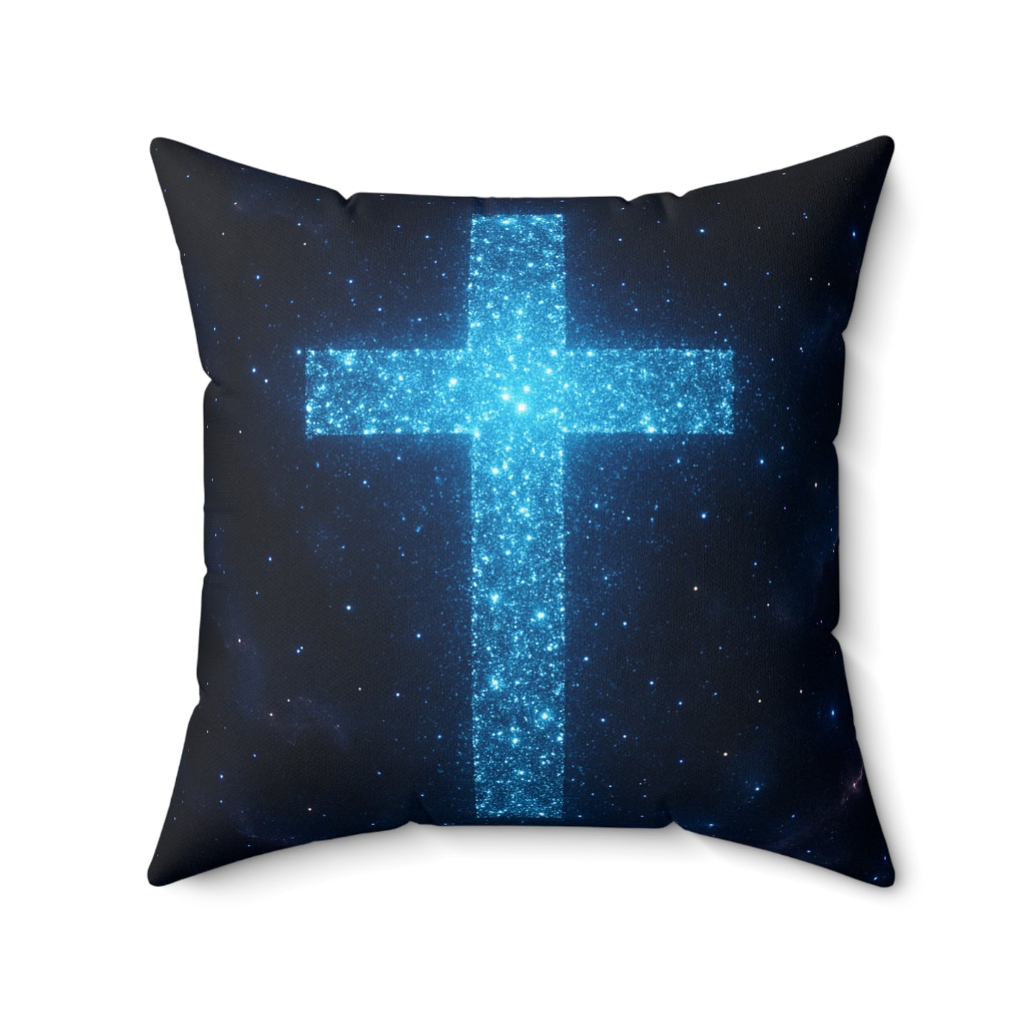 Bioluminescent Cross Pillow Modern Decor Christian Throw Spiritual Decoration Religious Pillow Gift of Faith