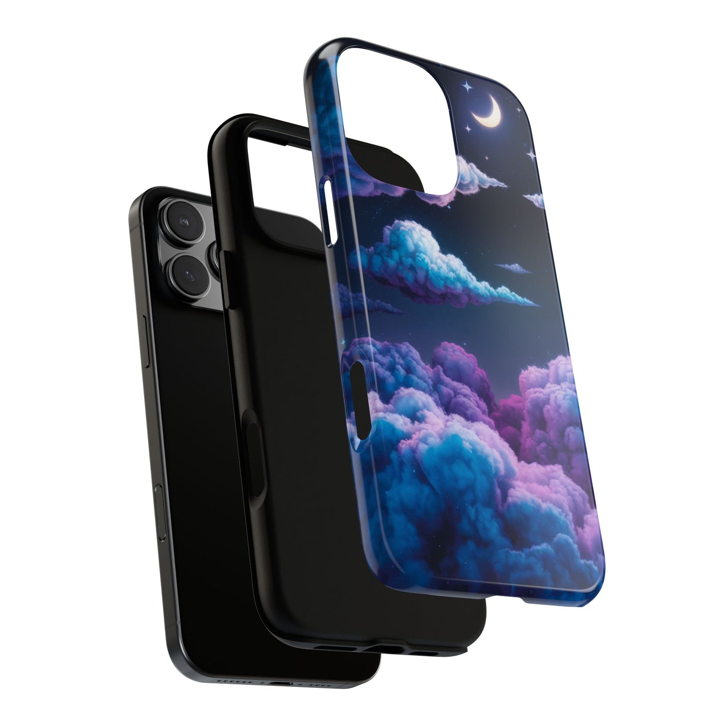 Dreamy Clouds & Moon Tough iPhone Case