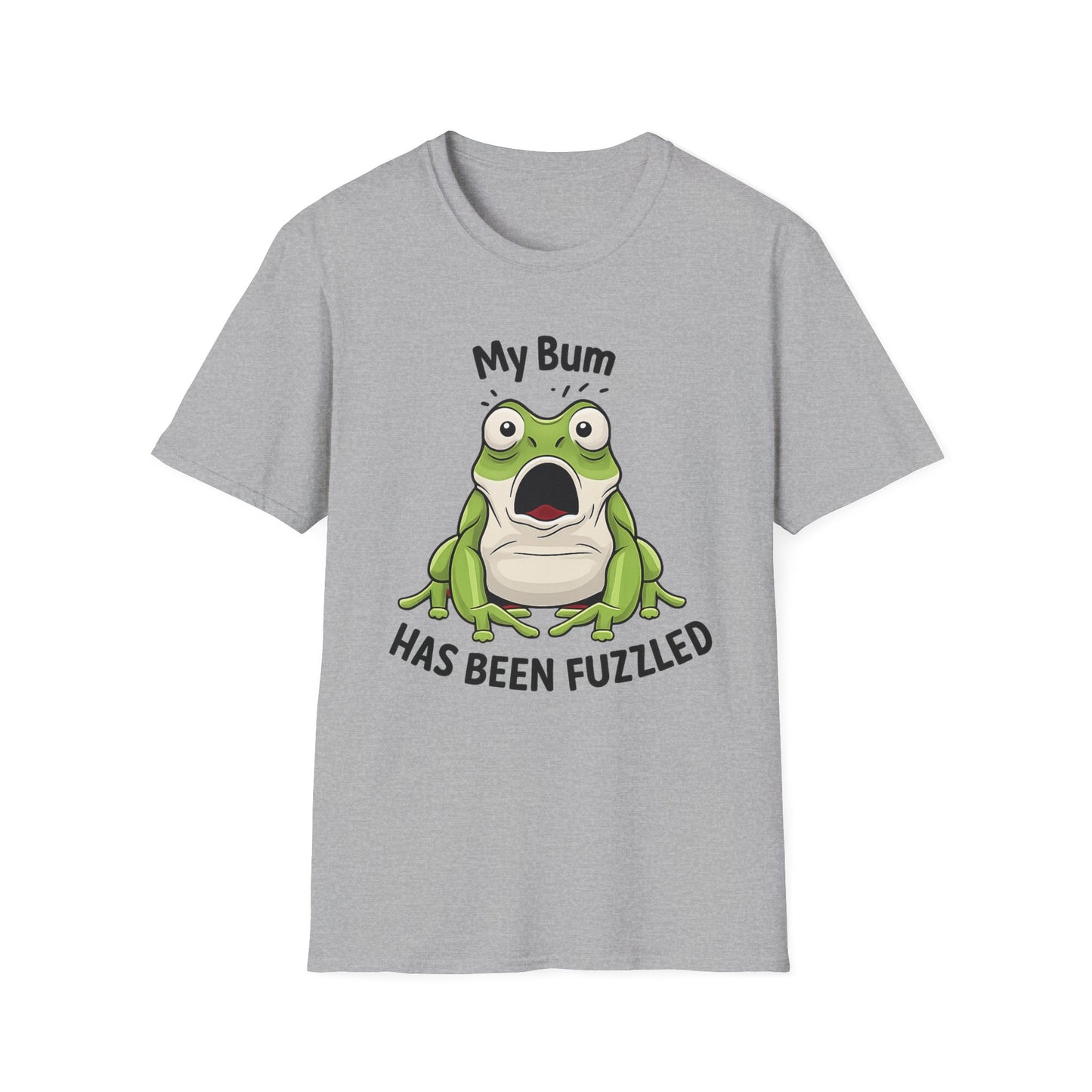 My Bum Has Been Fuzzled Shirt, Bumfuzzled Word Play Tee, Funny Frog T Shirt, Cute Shocked Frog Graphic Tee, Silly Humor Gift