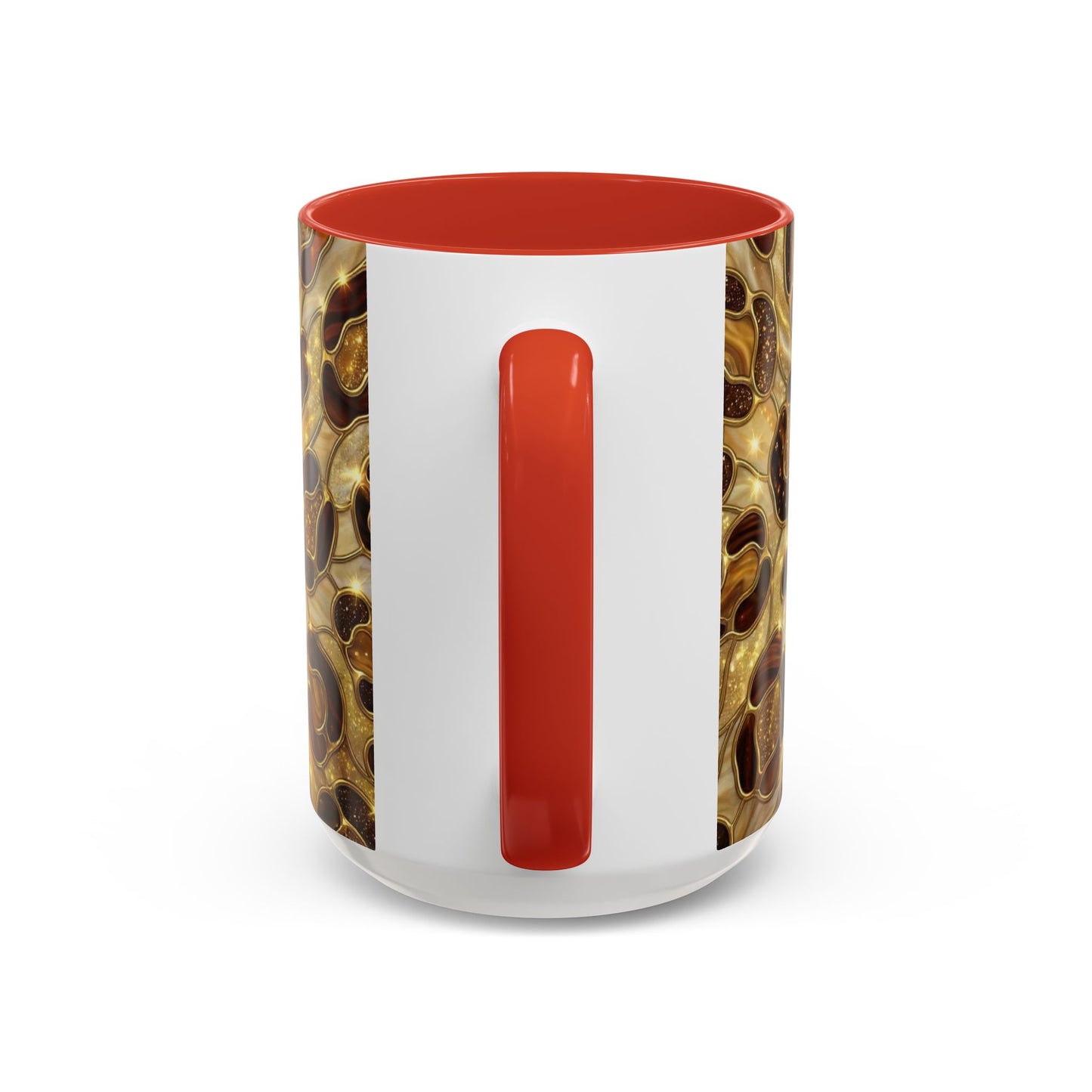 Stained Glass Leopard Print Mug, Gold Cheetah Coffee Cup, Luxury Animal Print Gift, Glam Mosaic Tea Mug, Trendy Desk Decor For Her Gifts