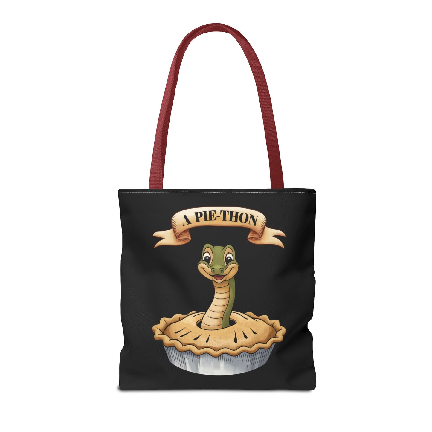 Funny Tote Bag with Snake Joke - Pie-Thon