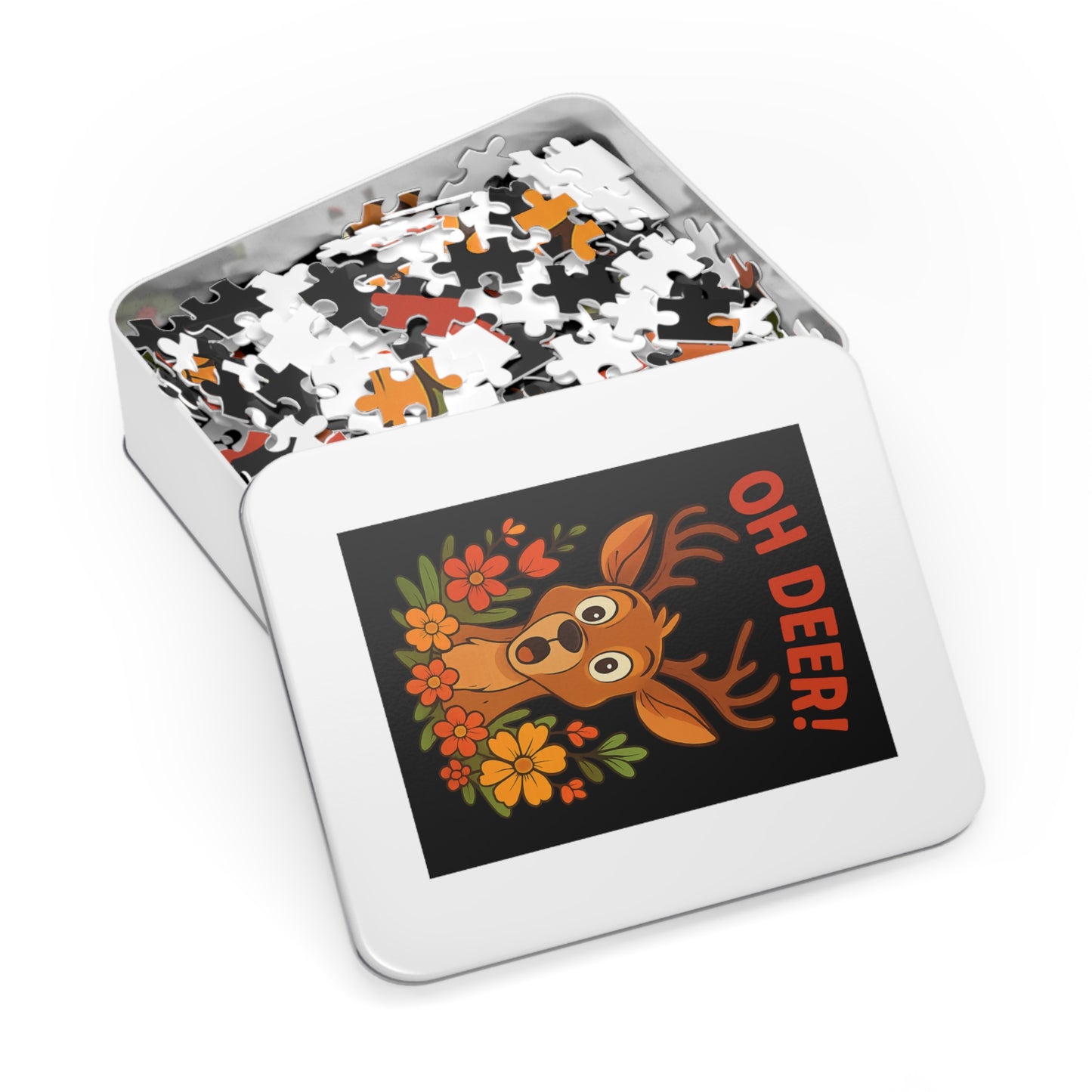 Jigsaw Puzzle - Oh Deer Animal Puzzle Deer Game Family Fun Night