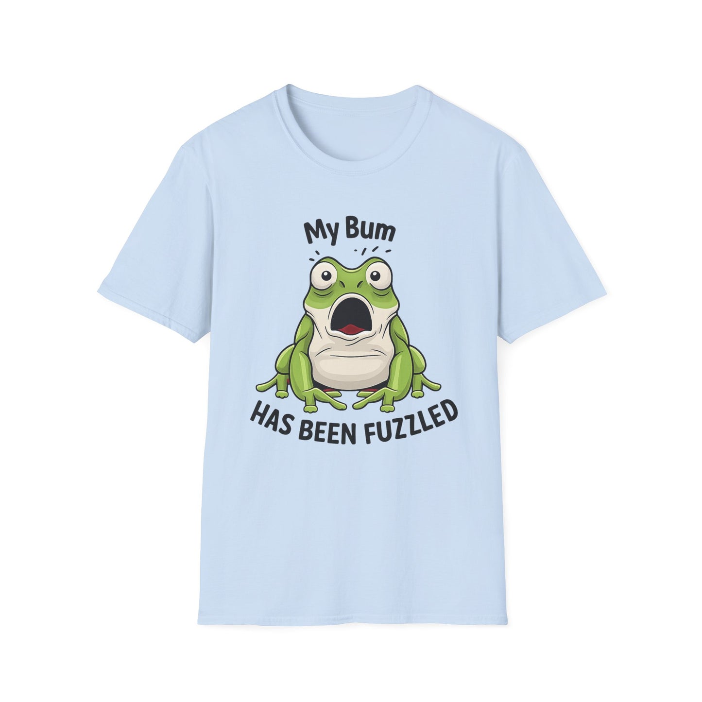 My Bum Has Been Fuzzled Shirt, Bumfuzzled Word Play Tee, Funny Frog T Shirt, Cute Shocked Frog Graphic Tee, Silly Humor Gift