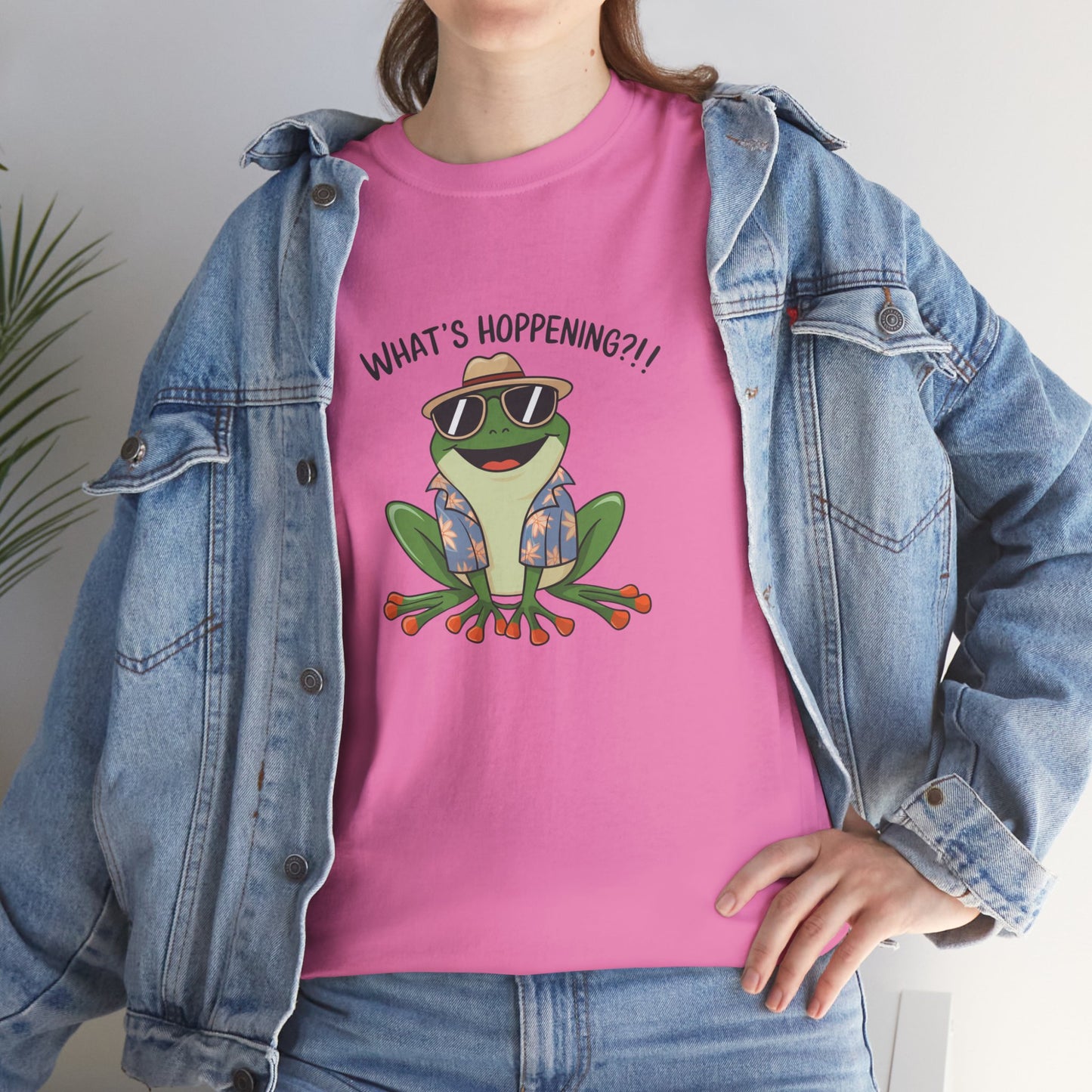 Funny Frog Shirt | What’s Hoppening T-Shirt | Cool Frog Graphic Tee | Amphibian Dad Joke Shirt | Cottagecore Animal Lover Gift