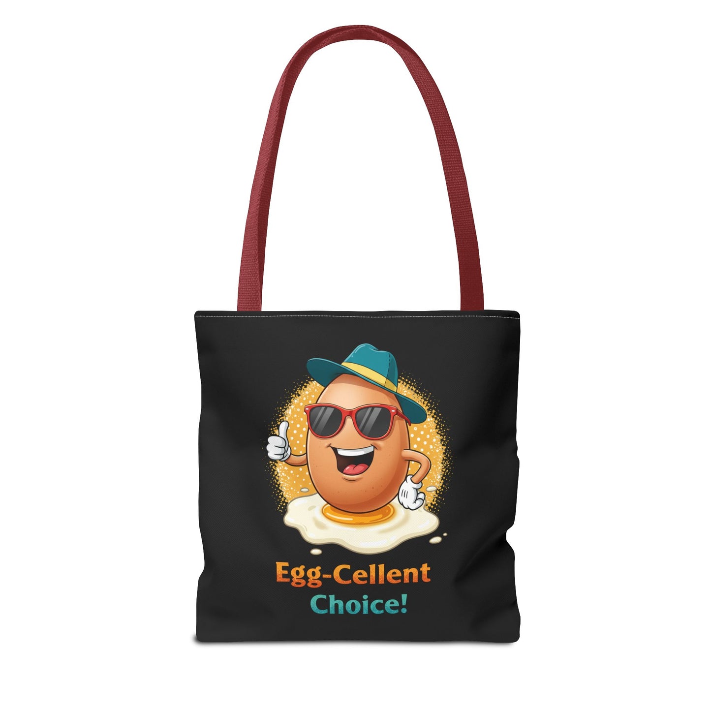 Tote Bag: Egg-Cellent Choice Thumbs Up Pun Design