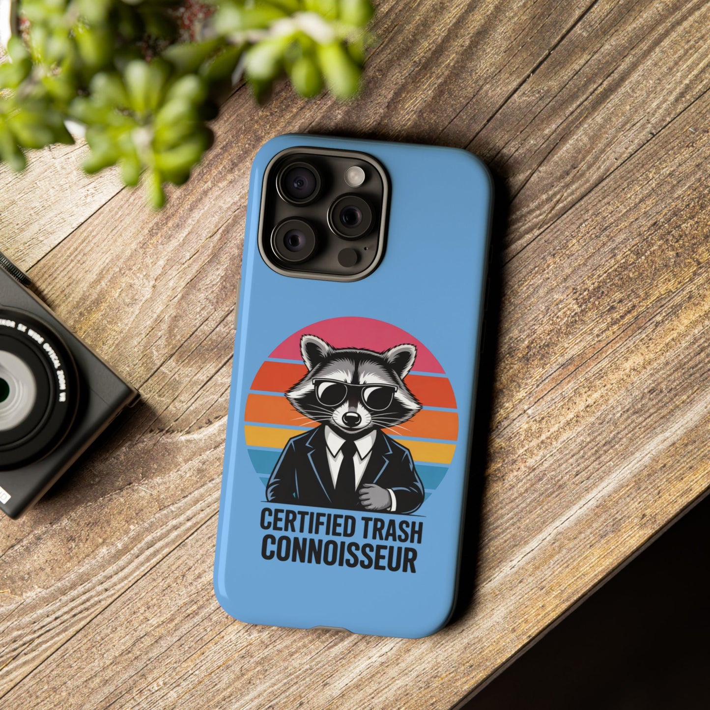 Humorous Raccoon Phone Case - Certified Trash Connoisseur