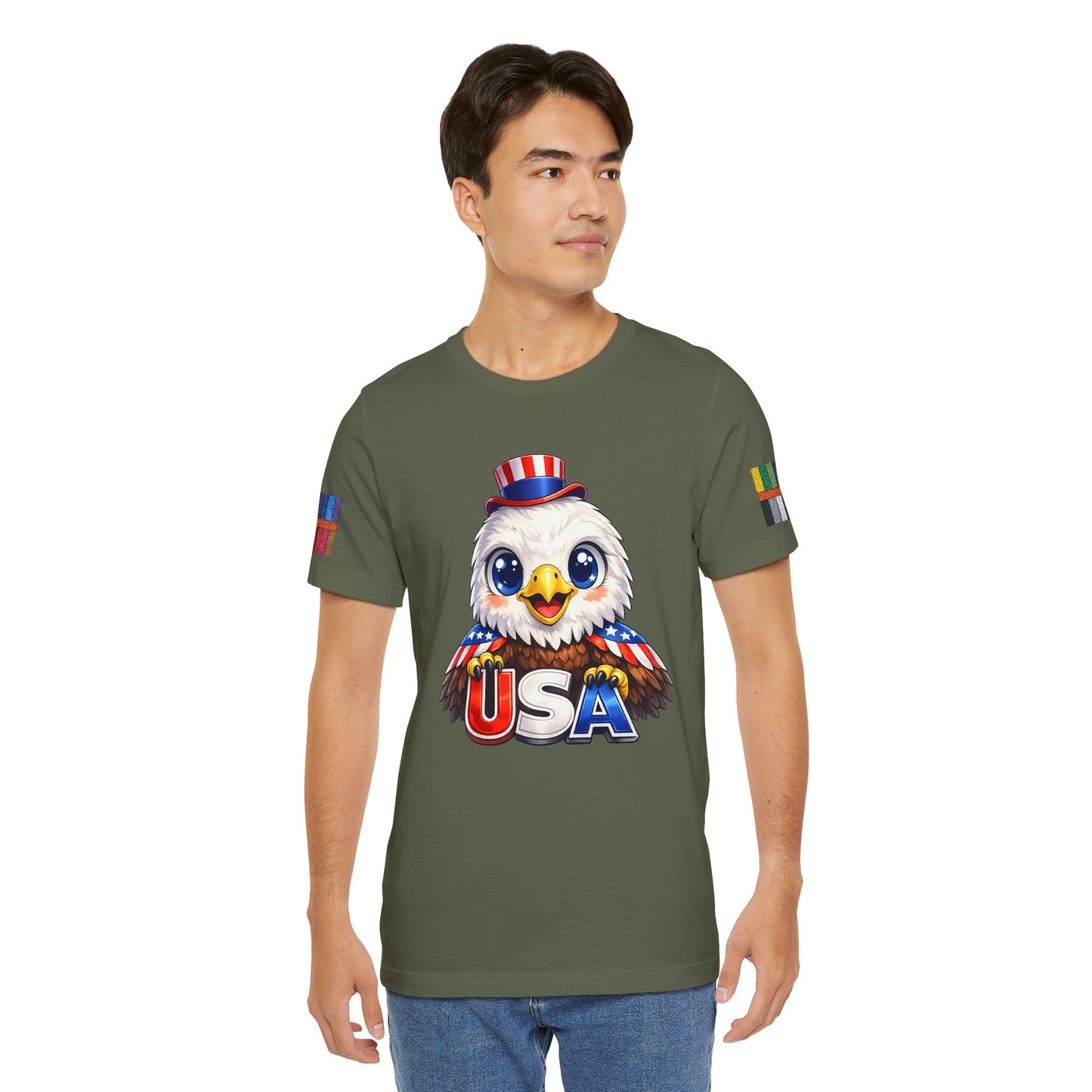 Cute USA Eagle Shirt, Patriotic Eagle T Shirt, Fourth Of July Shirt, American Flag Eagle Tee, Freedom Graphic Shirt, USA Pride Top