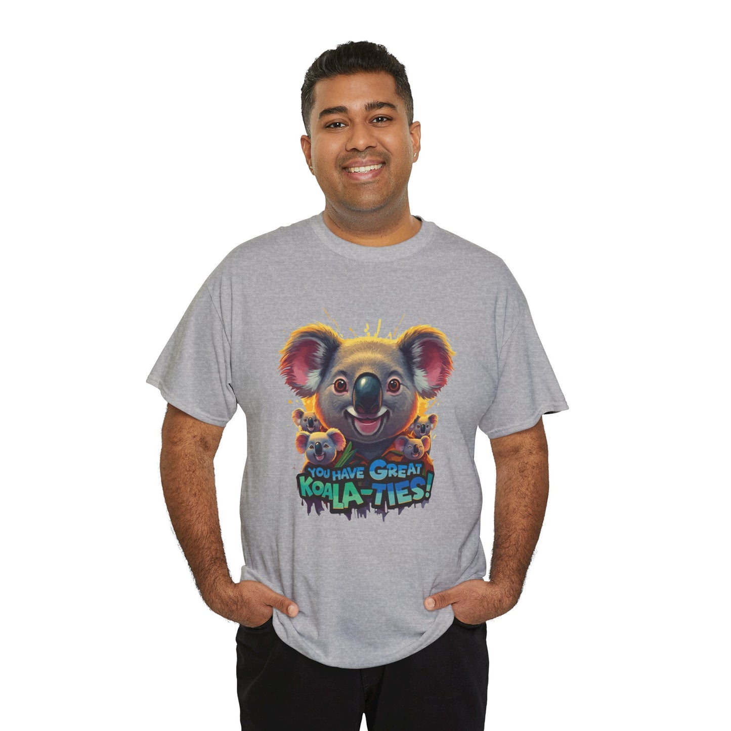 You Have Great Koala‑ties Tee – Cute Koala Pun T‑Shirt, Animal Lover Gift, Funny Wildlife Graphic, Unisex Casual Tee
