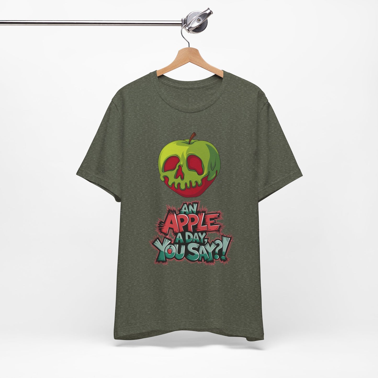 Funny Apple Skull Shirt – An Apple A Day You Say? – Grunge Fruit Tee – Y2K Nostalgia T‑Shirt – Gift for Fruit Lovers