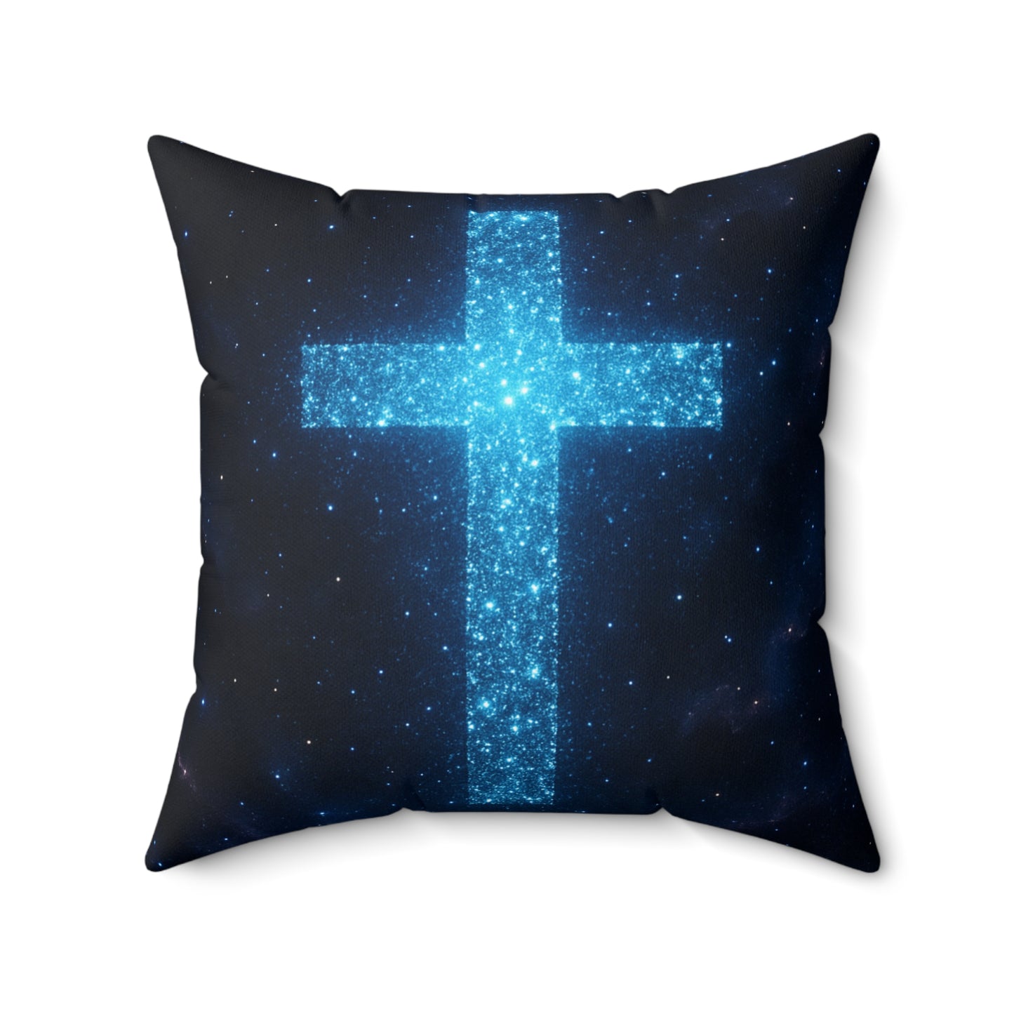 Bioluminescent Cross Pillow Modern Decor Christian Throw Spiritual Decoration Religious Pillow Gift of Faith