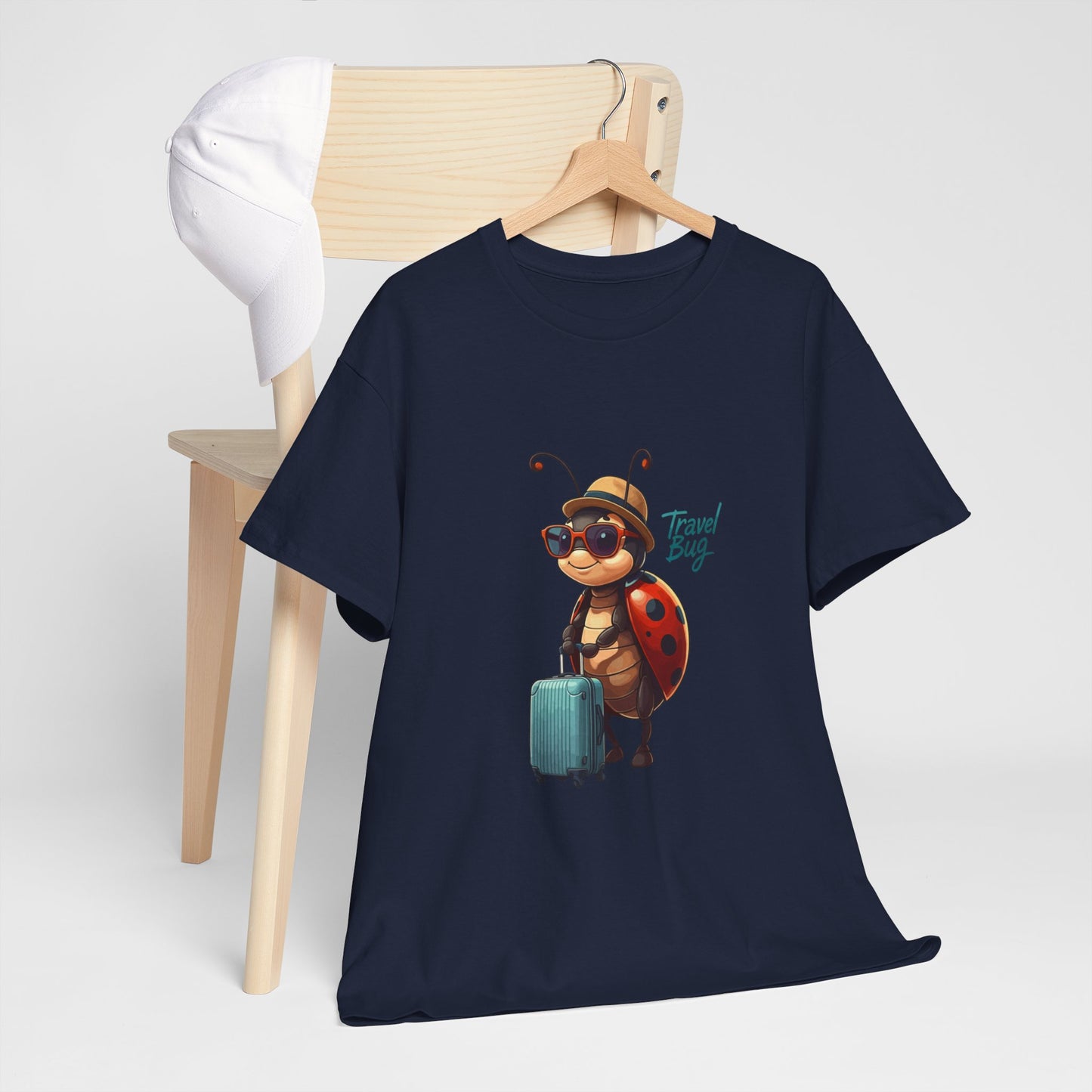 Travel Bug T-Shirt – Cute Ladybug Travel Tee | Funny Wanderlust Shirt for Travel Lovers | Unisex Graphic Tee Gift for Adventurers