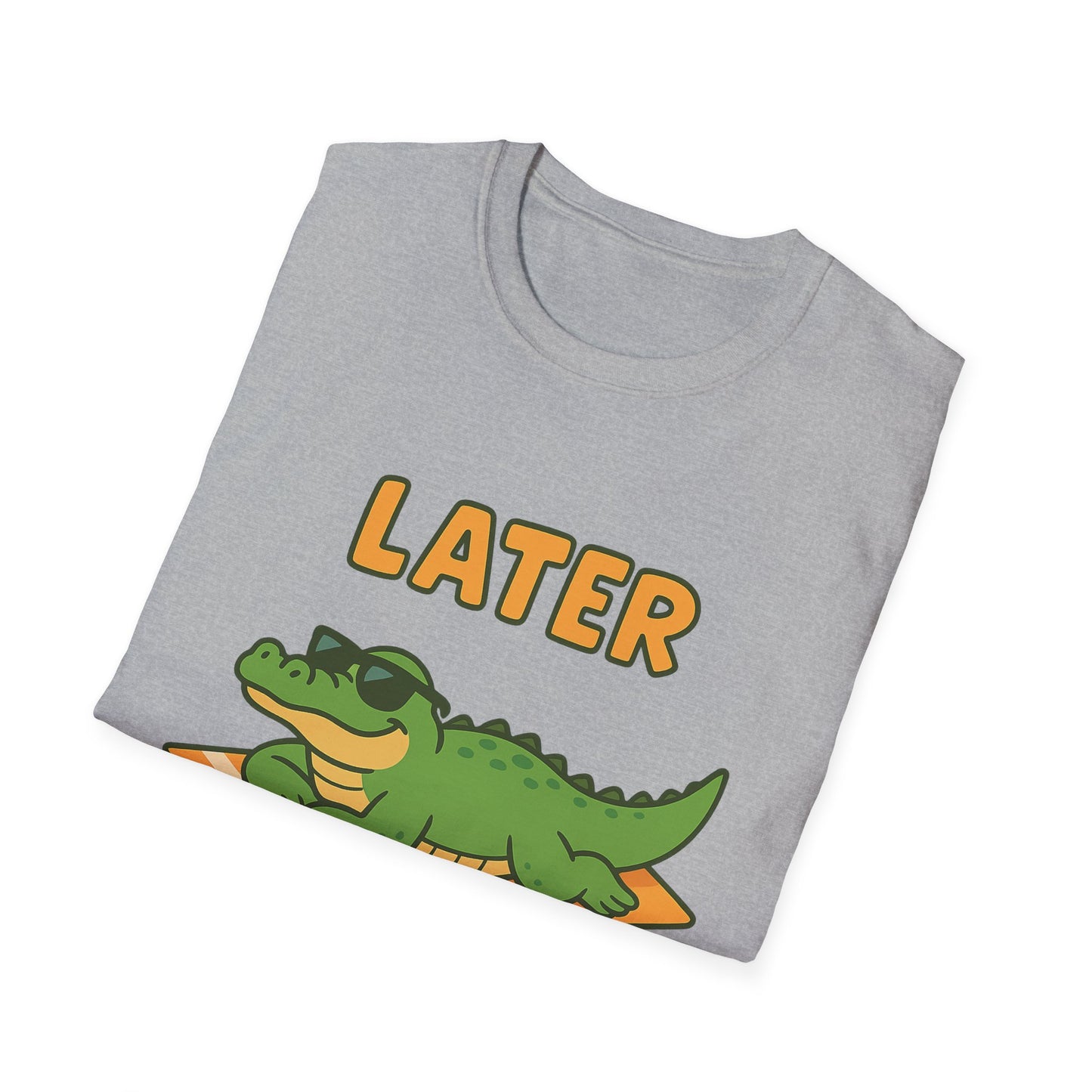 Later Gator Graphic Tee - Funny Alligator T-Shirt | Funny Summer Shirt | Trendy Animal Tee | Cute Gator Gift | Y2K Retro Humor Tee