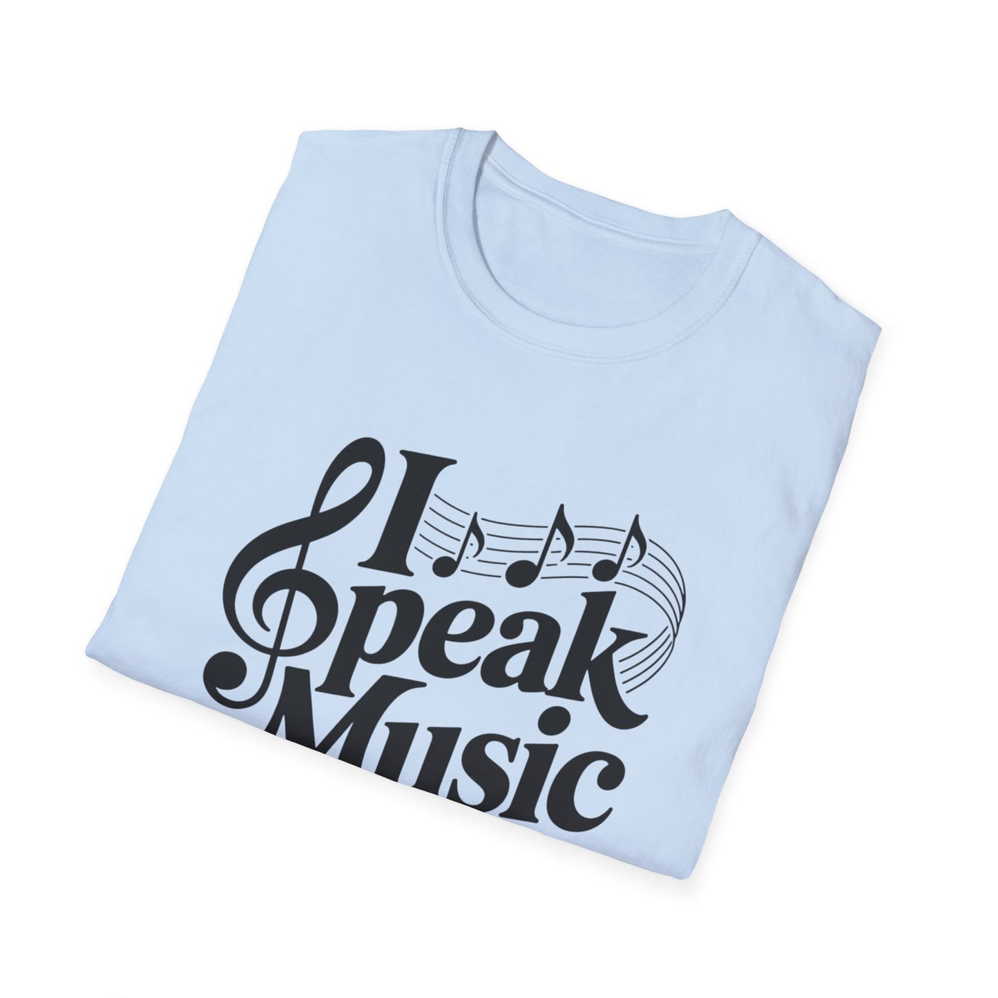 I Speak Music Shirt | Funny Music Lover T-Shirt | Gift for Musicians, Choir, Band Teachers & Music Students | Treble Clef Graphic Tee