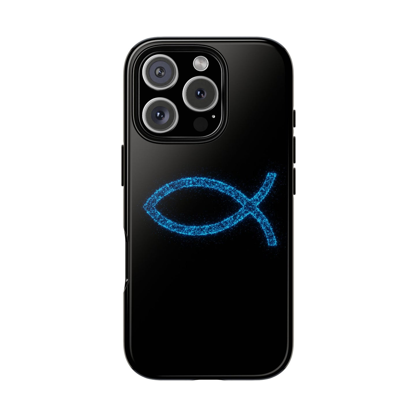 Stylish Tough iPhone Case with Sparkling Fish Design - Durable Phone Protection