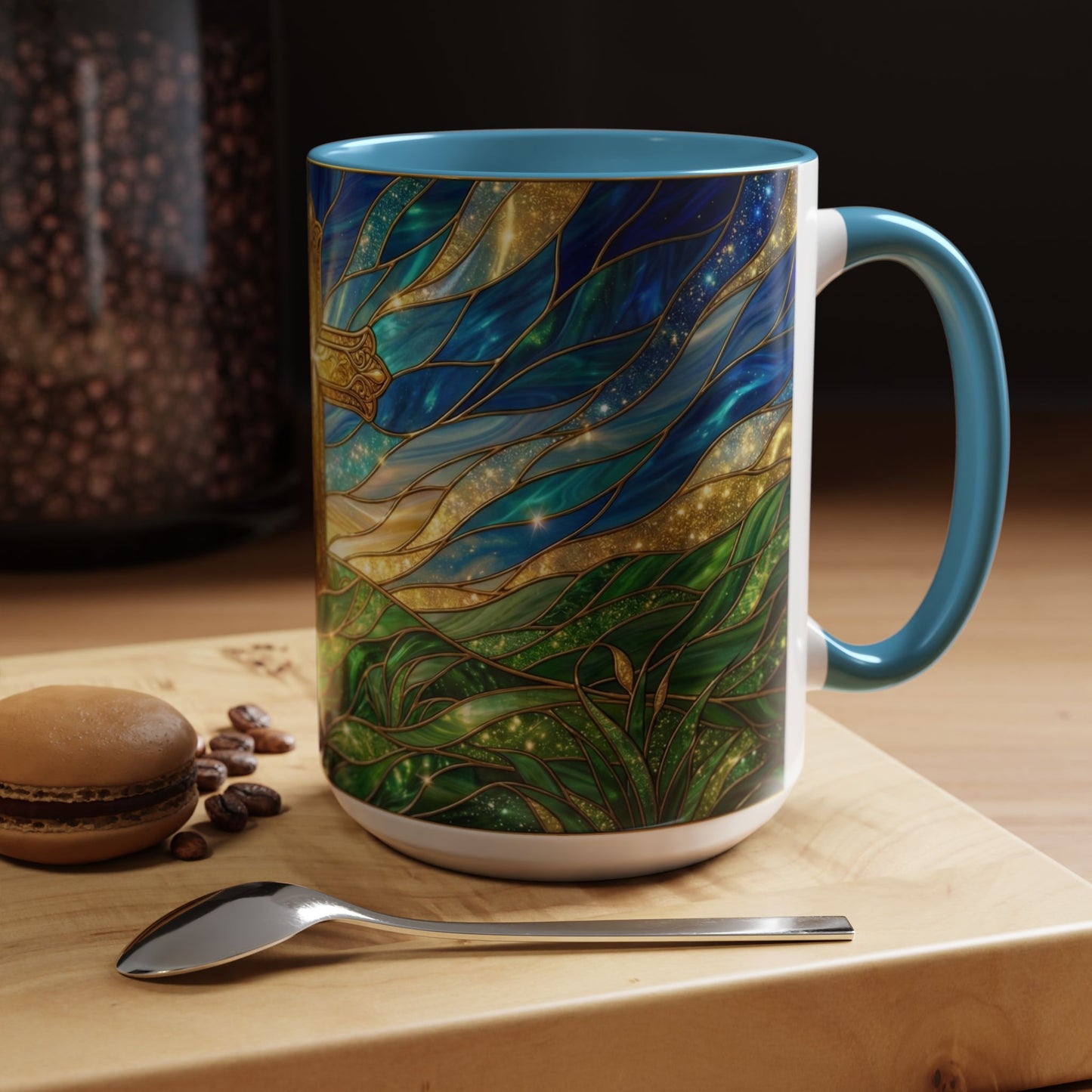 Christian Cross Mug, Stained Glass Cross Coffee Mug, Religious Gift For Christian, Faith Based Mug, Inspirational Bible Mug