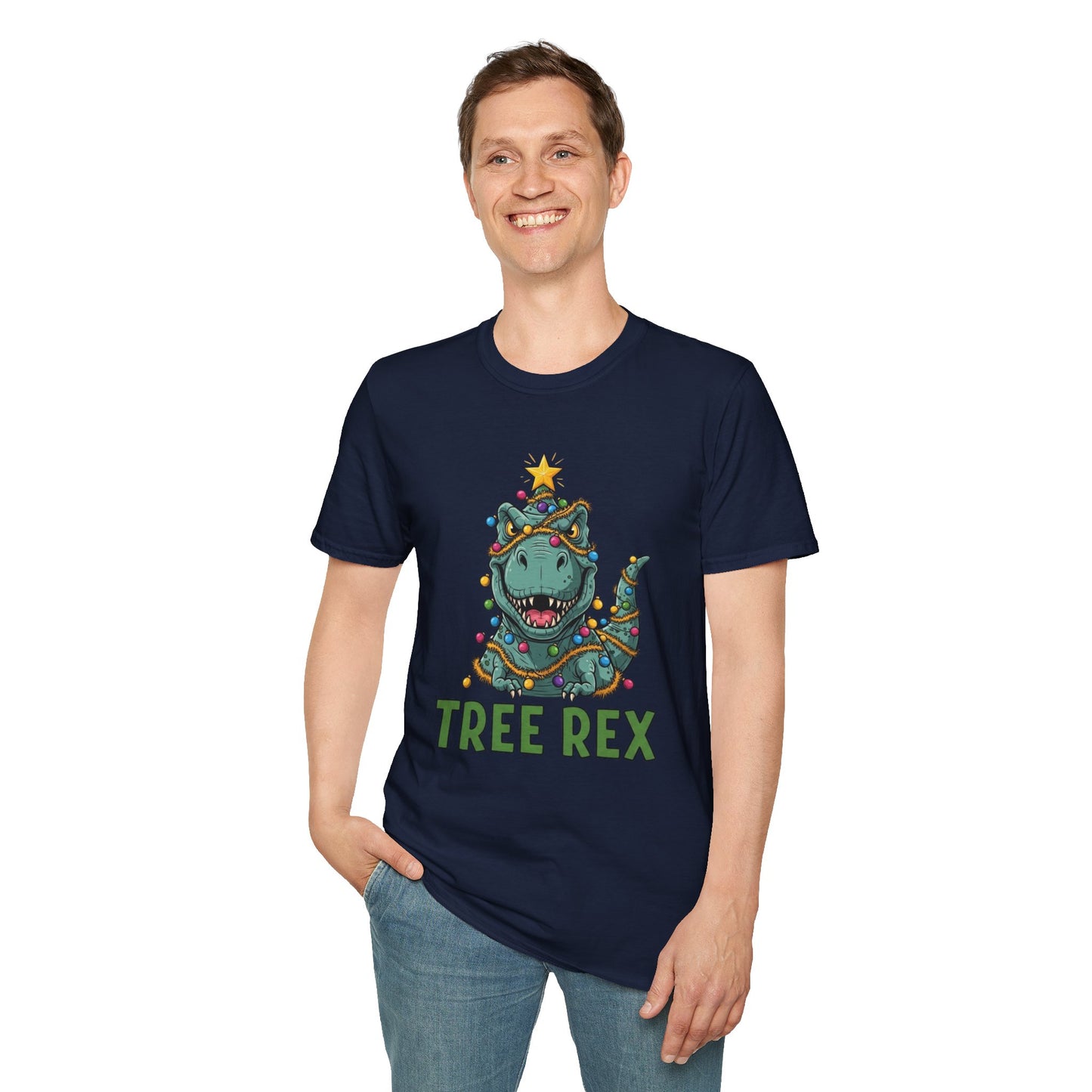 Tree Rex T-Shirt, Dinosaur Christmas Tee, Funny Holiday Dino Shirt, Tree Rex Dinosaur Xmas Graphic Tee, Cute Winter Gift Tee