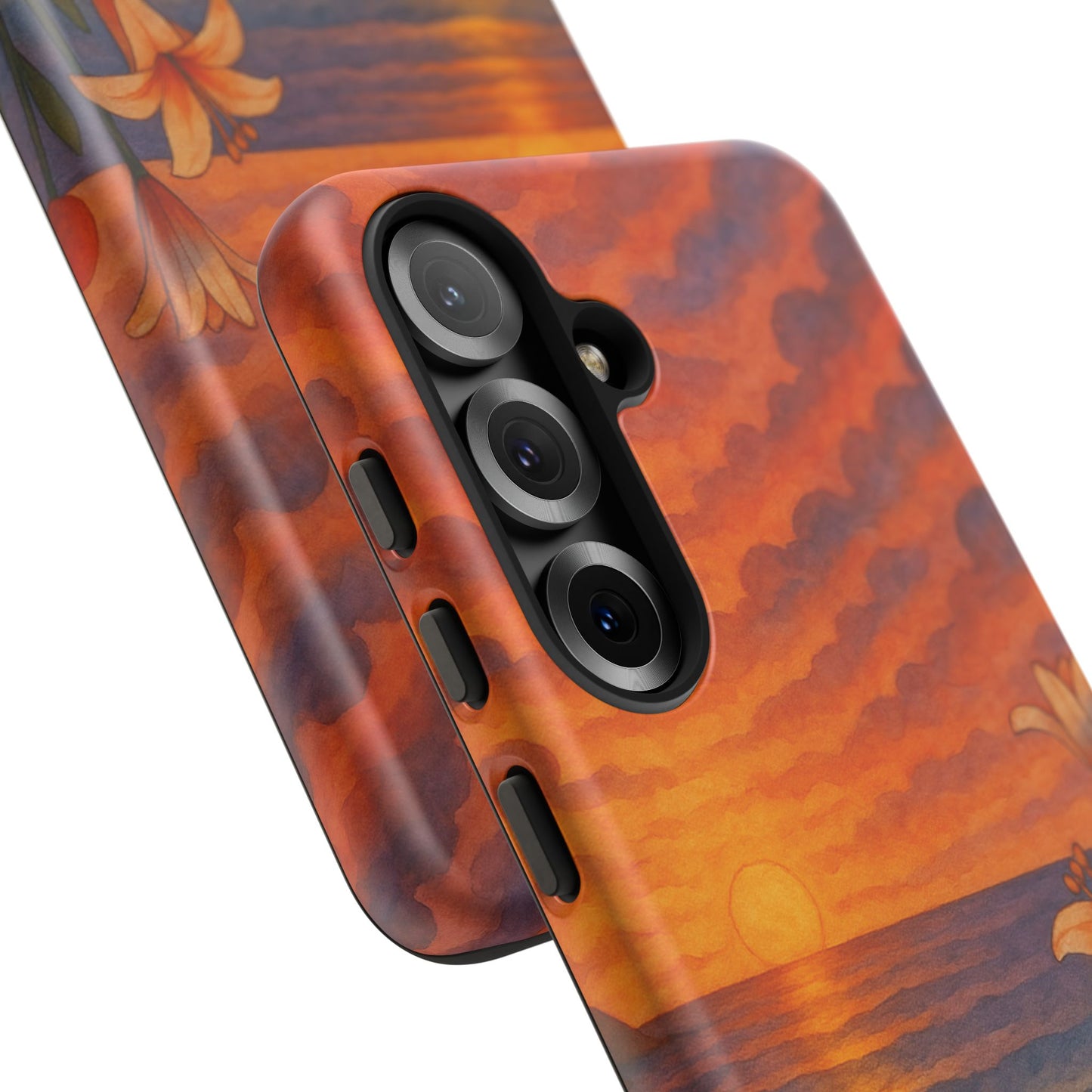 Samsung Case - Floral Ocean Sunset Watercolor Nautical Phone Case Beach Samsung Case Ocean Sunset Theme