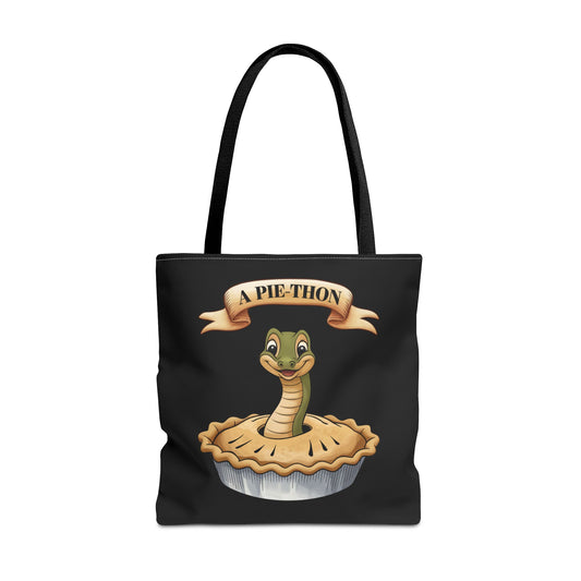 Funny Tote Bag with Snake Joke - Pie-Thon