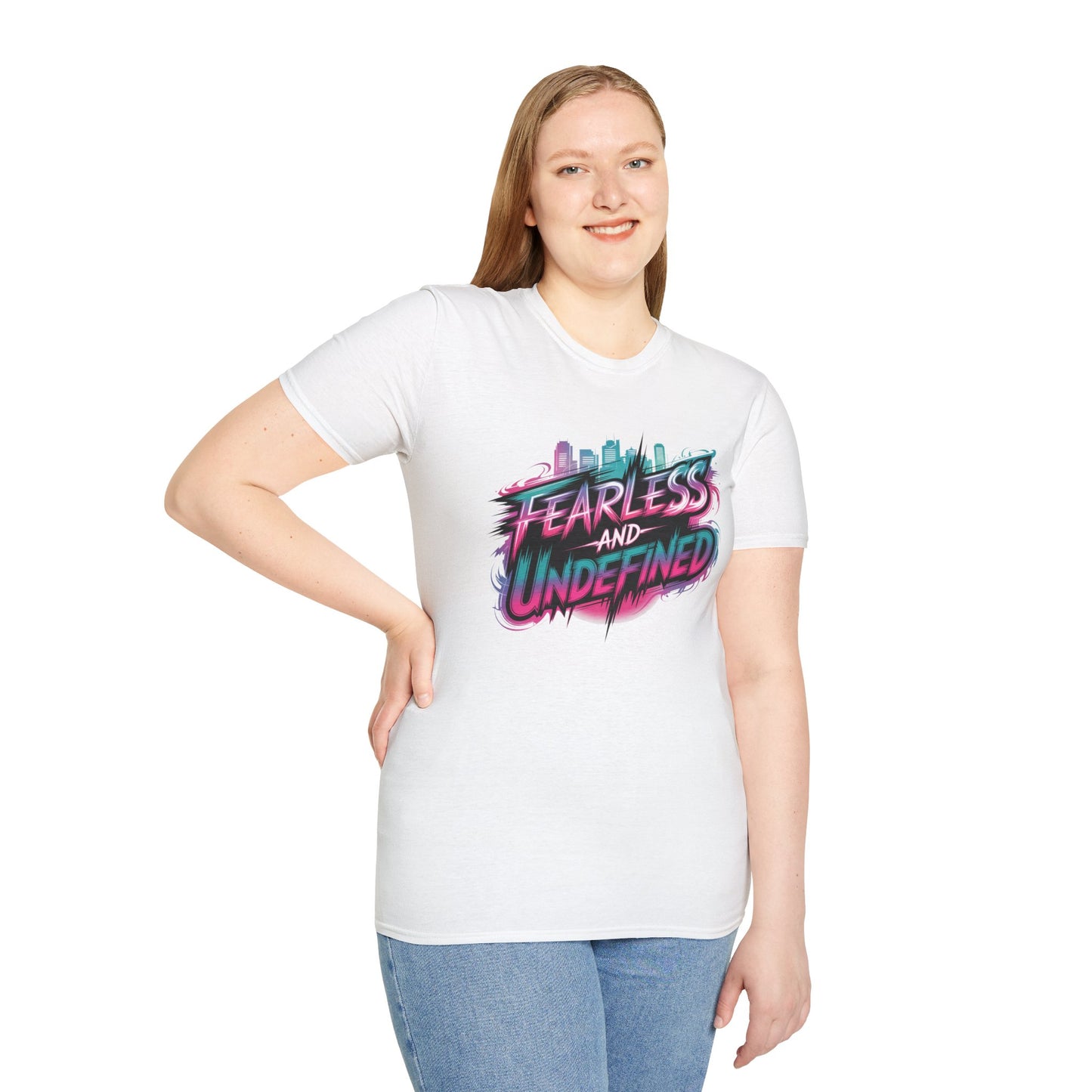 Fearless And Undefined T-Shirt, KPop Anime Inspired Shirt, Bold Motivational Tee, Neon Graphic Top, Empowering Streetwear For Fans And Dreamers