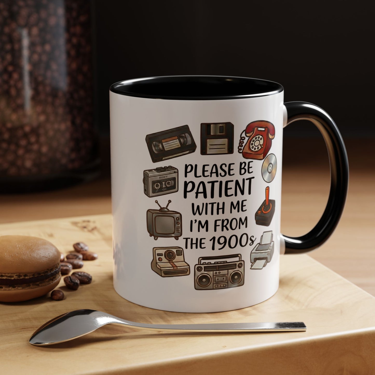 Please Be Patient Mug, Funny Retro Coffee Mug, I’m From The 1900s Mug, Vintage Tech Humor Cup, Gag Gift Mug