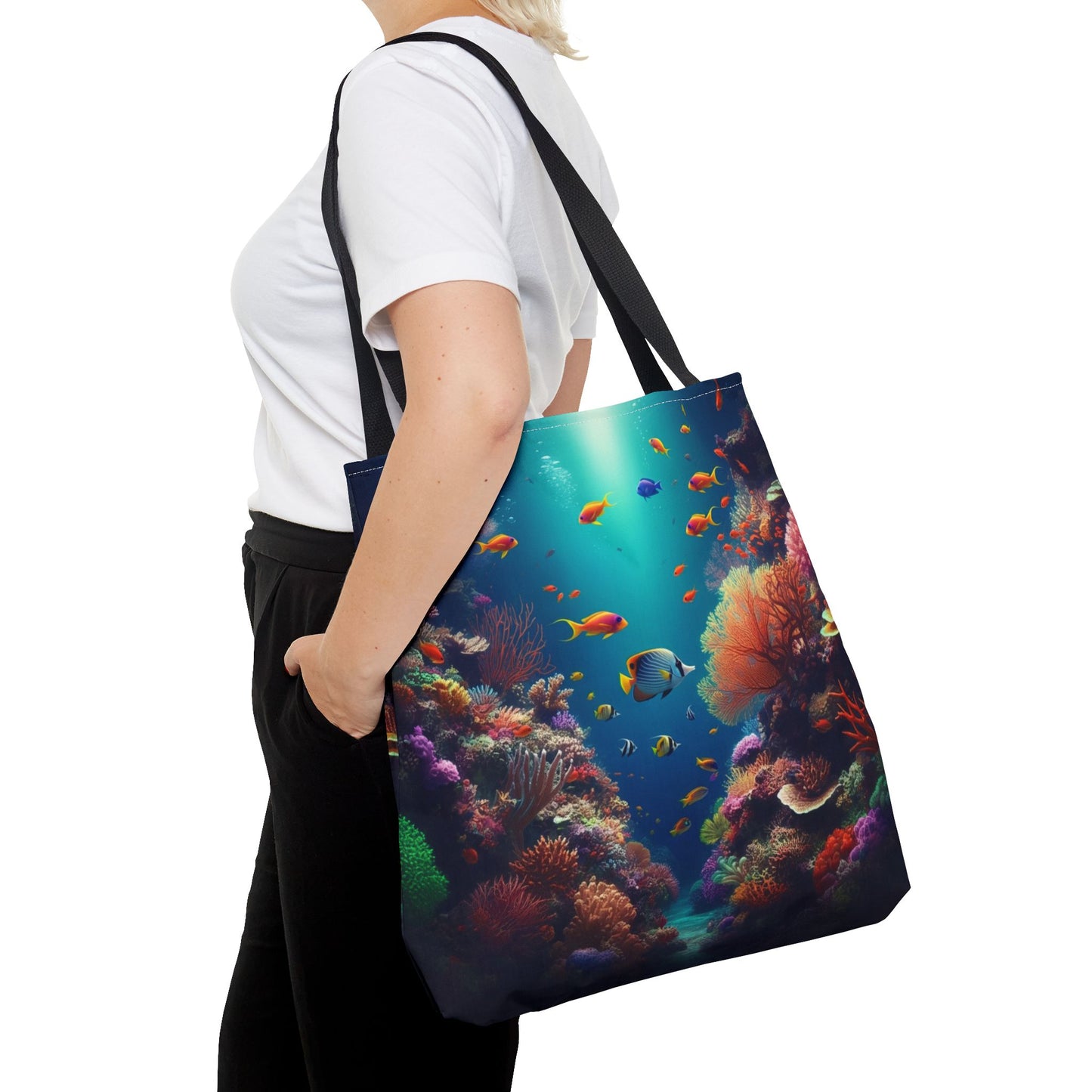 Coral Reef Illustrated Tote Bag