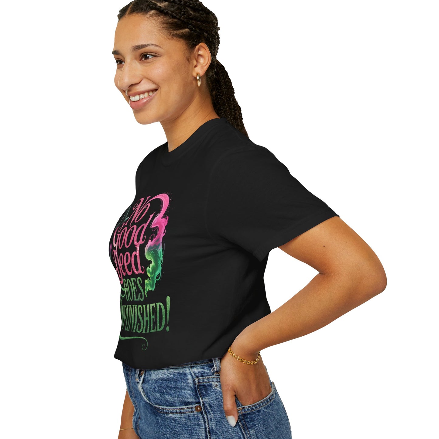No Good Deed Goes Unpunished T-Shirt, Broadway Musical Inspired Tee, Theater Fan Gift, Dramatic Quote Shirt, Performer Top For Her Or Him