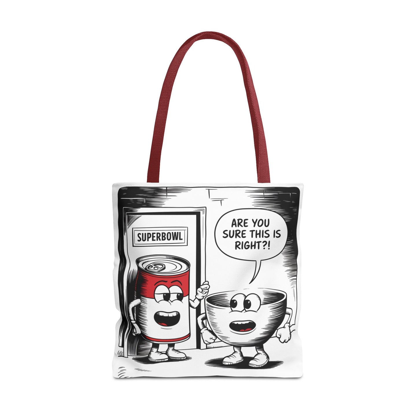 Tote Bag - Comic Superbowl Soup Design