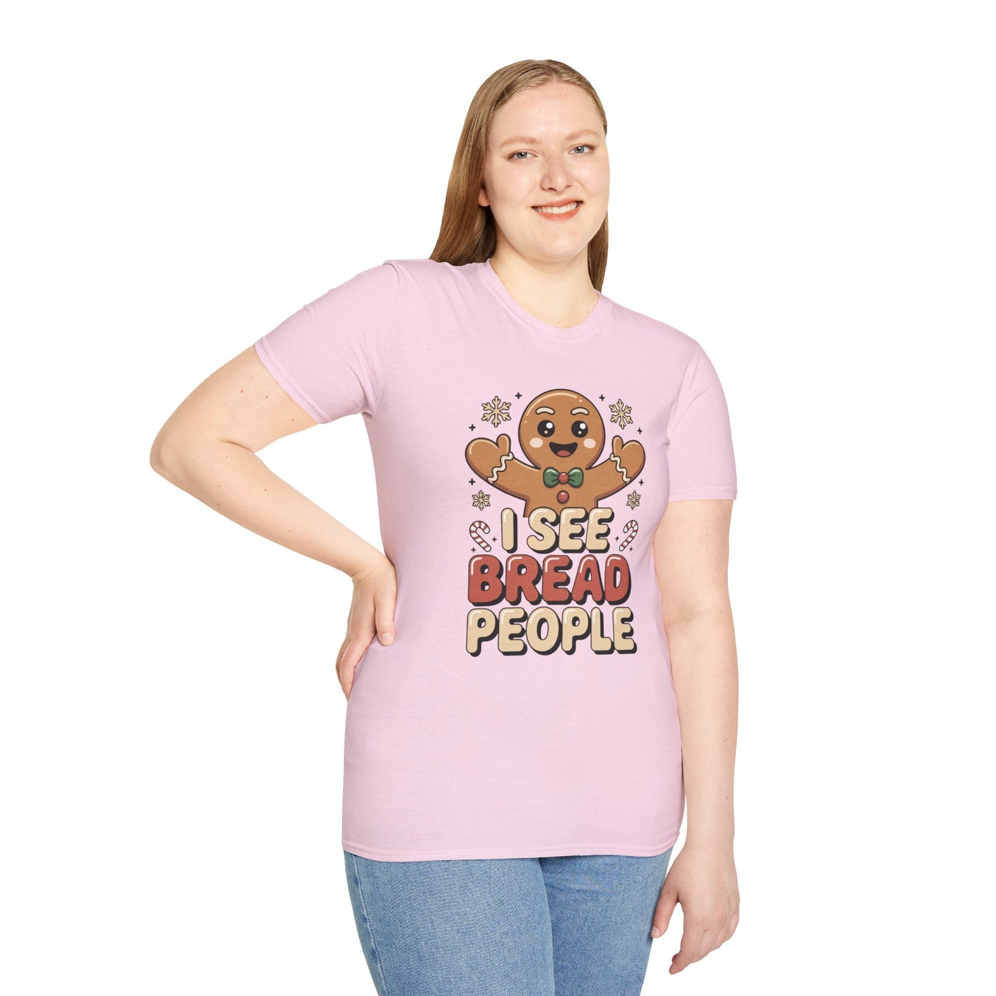 I See Bread People Shirt, Gingerbread Man Christmas Tee, Funny Holiday Baking Shirt, Cute Gingerbread Cookie TShirt, Xmas Humor Shirt, Food Pun Tee