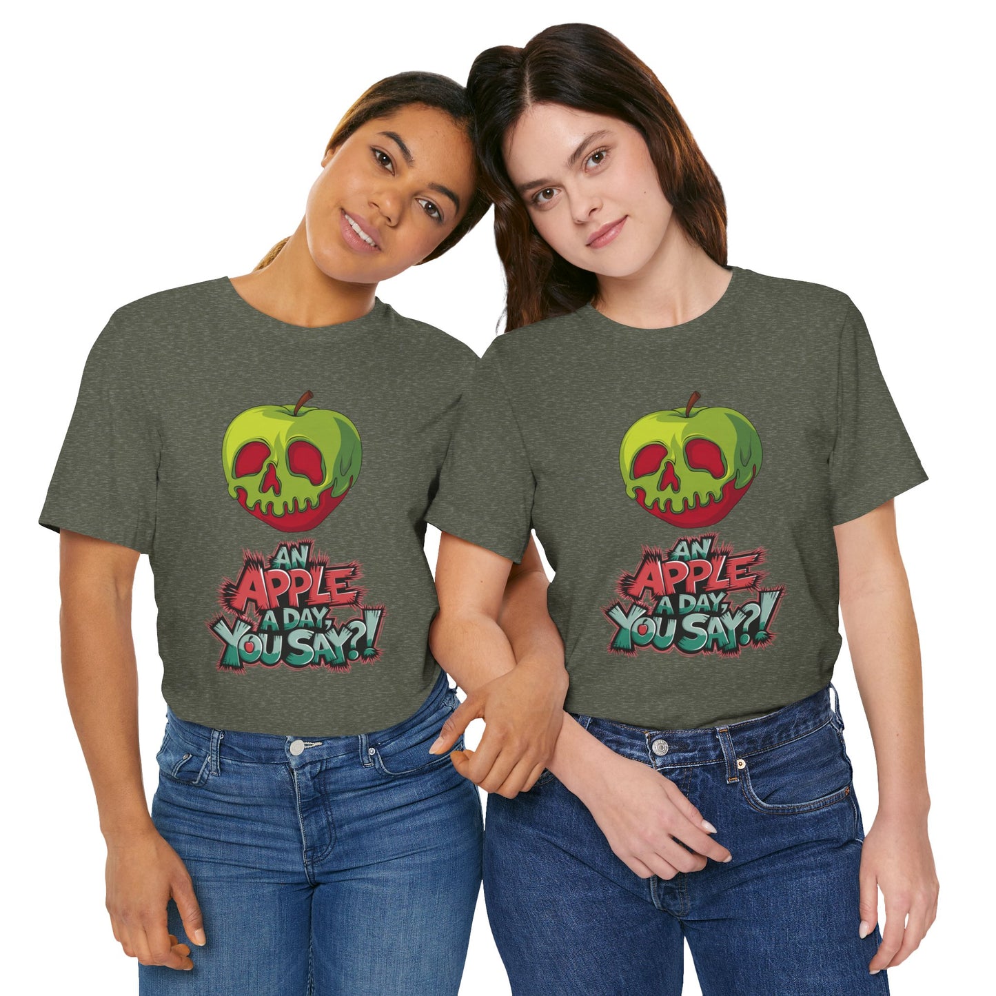 Funny Apple Skull Shirt – An Apple A Day You Say? – Grunge Fruit Tee – Y2K Nostalgia T‑Shirt – Gift for Fruit Lovers