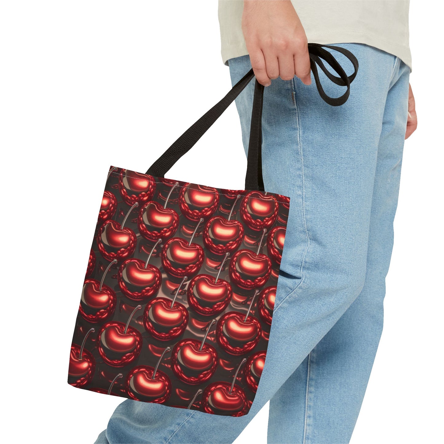 Cherry Tile Tote Bag