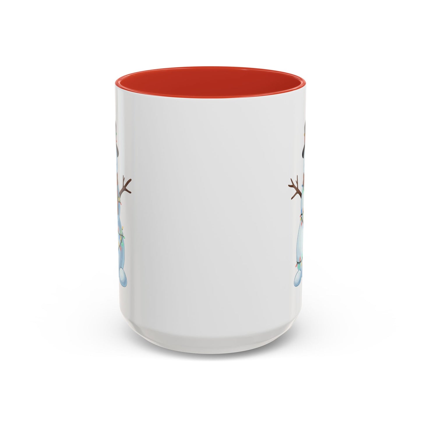 Snowman Christmas Mug, Snowman Wrapped in Lights Mug, Holiday Coffee Cup, Cute Winter Snowman Cup, Christmas Gift Mug, Xmas Cocoa Mug