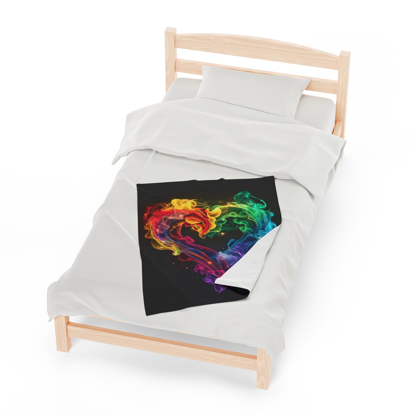 Colorful Smoke Heart Blanket