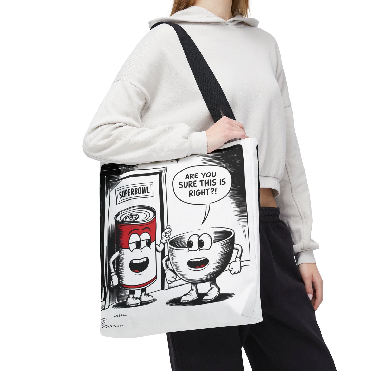 Tote Bag - Comic Superbowl Soup Design
