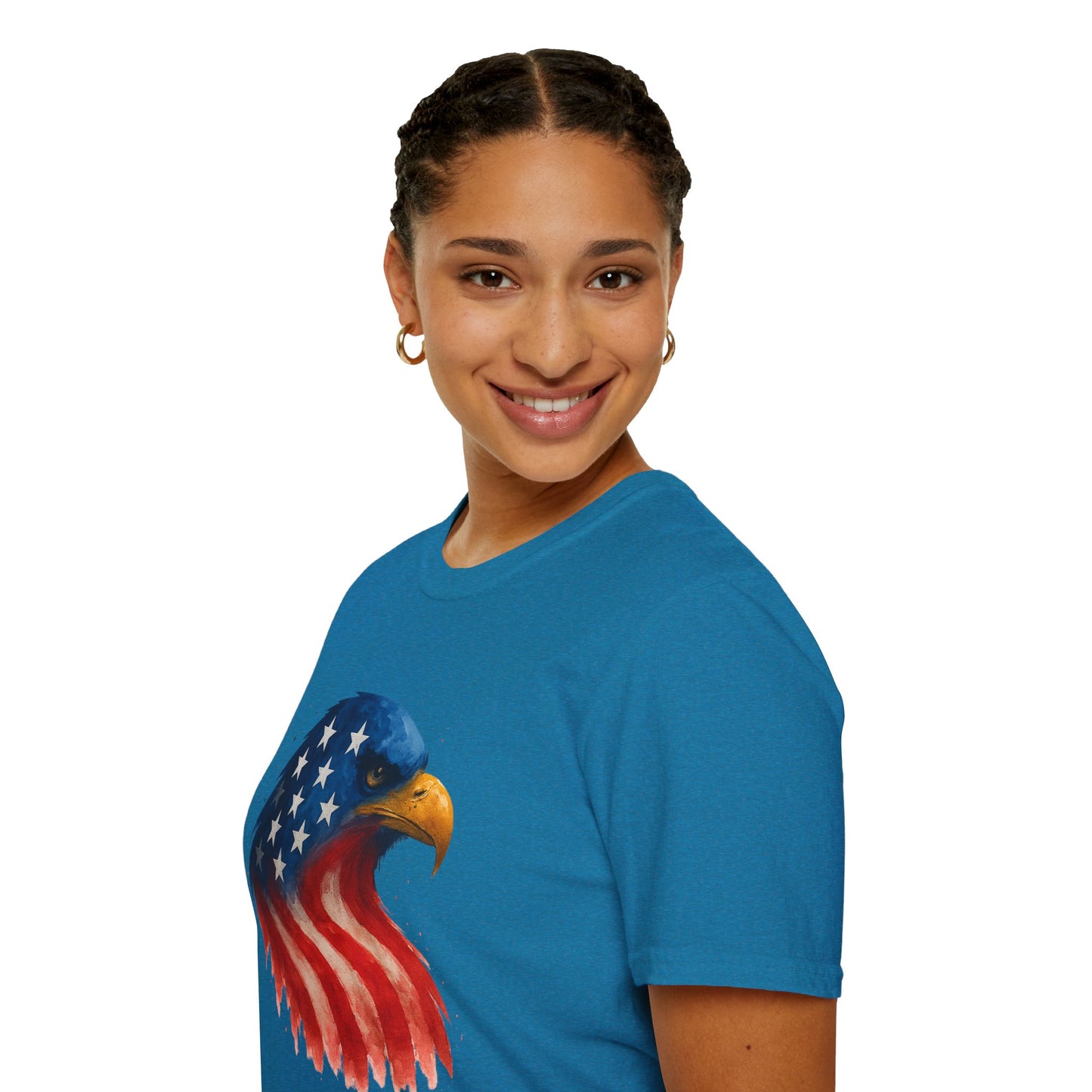 American Flag Eagle Shirt - 4th of July Patriotic Tee - USA Freedom T-Shirt - Independence Day Shirt - Bald Eagle Graphic Tee