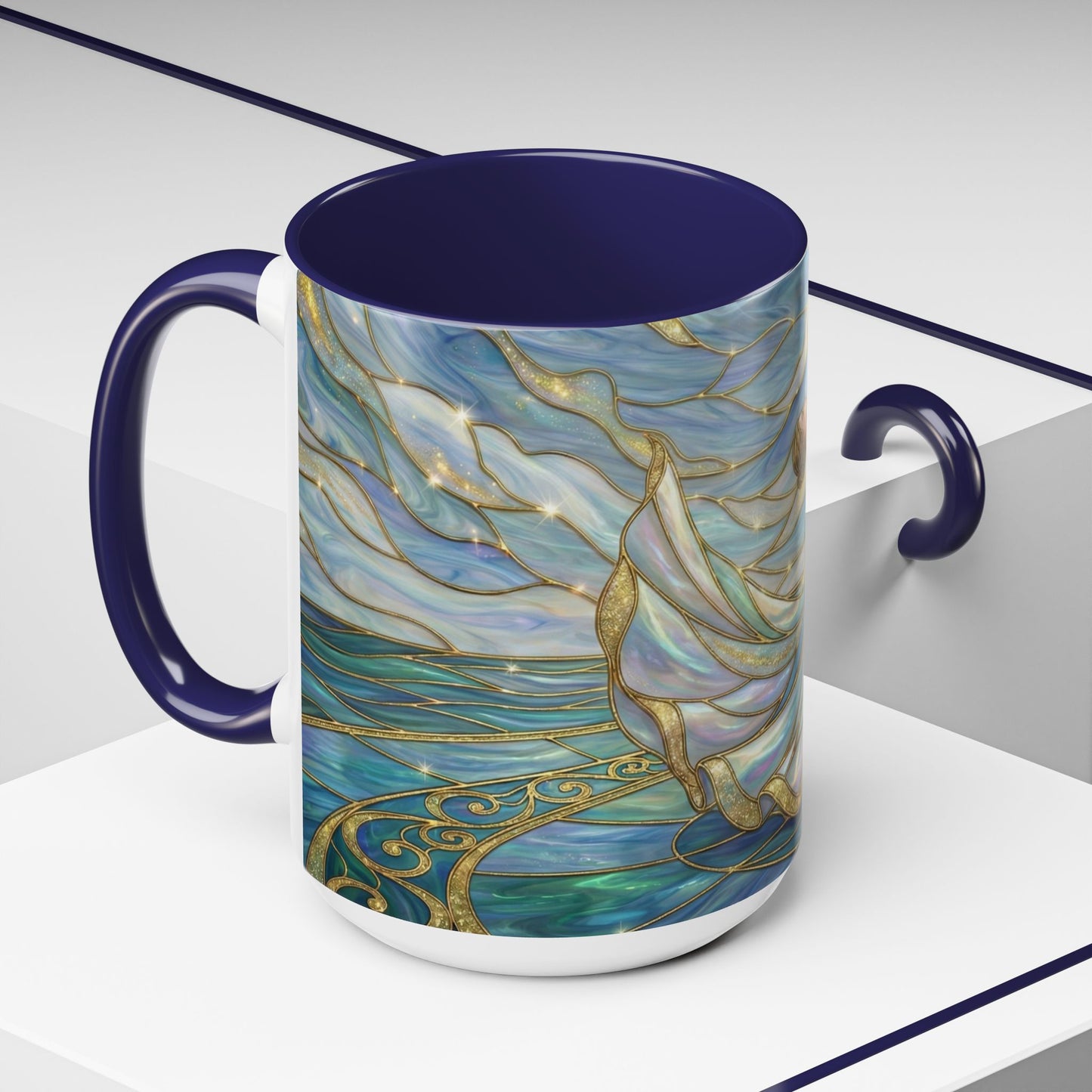 Stained Glass Mug, Dancing Couple Coffee Cup, Romantic Anniversary Gift, Ballroom Dancer Tea Cup, Wedding Present For Couple, Art Mug