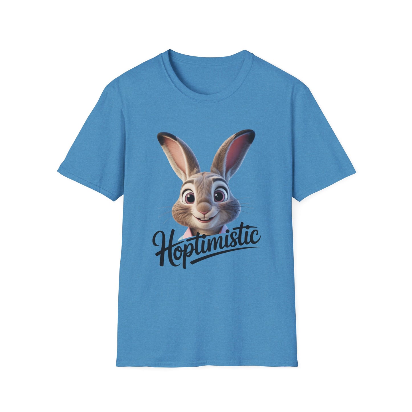 Hoptimistic Bunny T-Shirt, Cute Rabbit Pun Shirt, Positive Quote Tee, Animal Lover Gift, Funny Motivational Top, Easter Or Everyday Wear