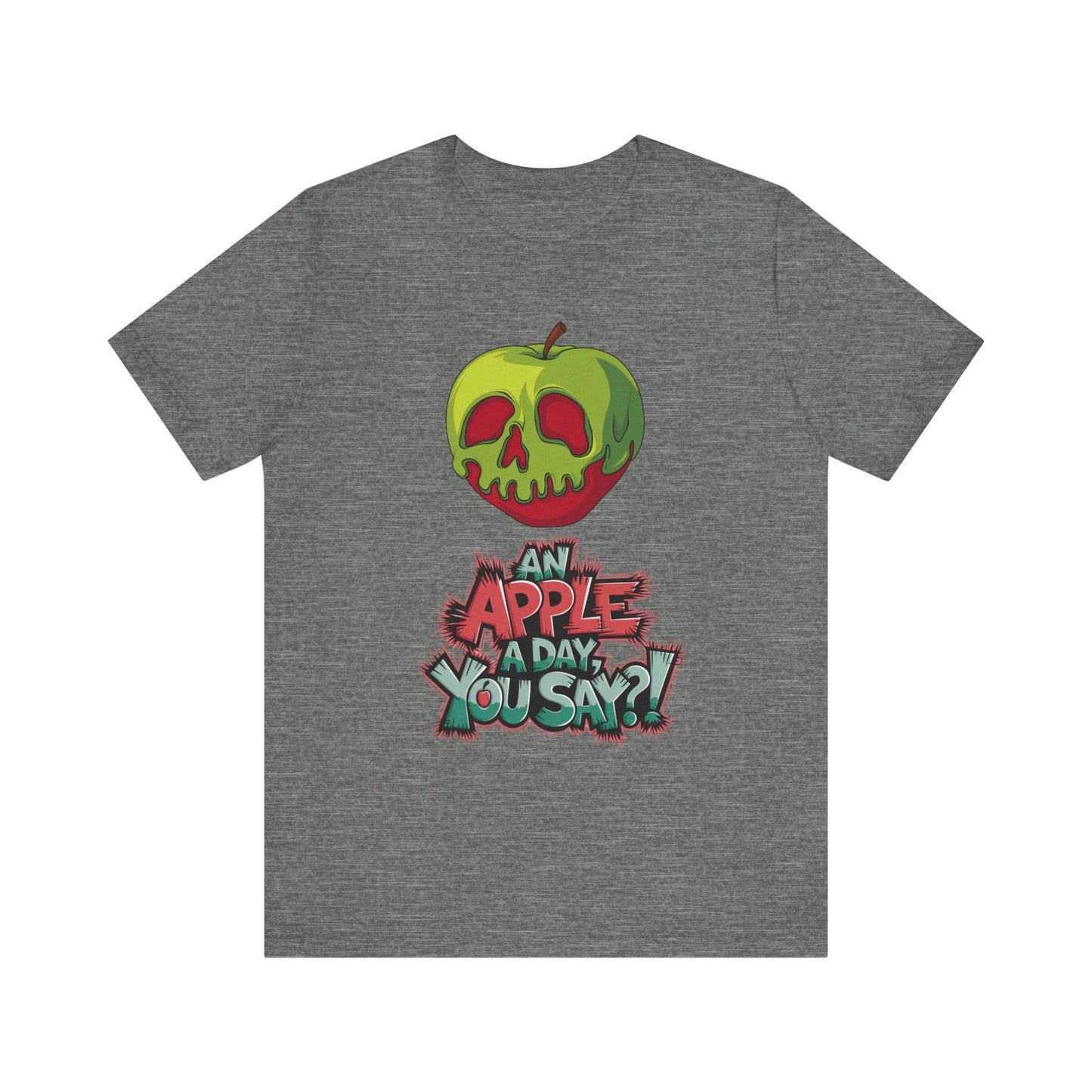 Funny Apple Skull Shirt – An Apple A Day You Say? – Grunge Fruit Tee – Y2K Nostalgia T‑Shirt – Gift for Fruit Lovers
