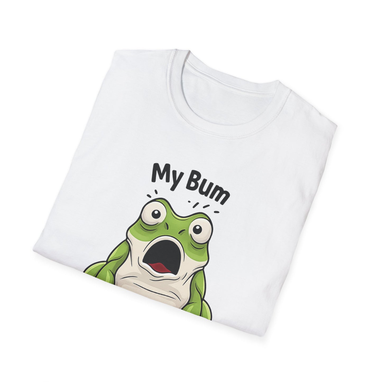 My Bum Has Been Fuzzled Shirt, Bumfuzzled Word Play Tee, Funny Frog T Shirt, Cute Shocked Frog Graphic Tee, Silly Humor Gift