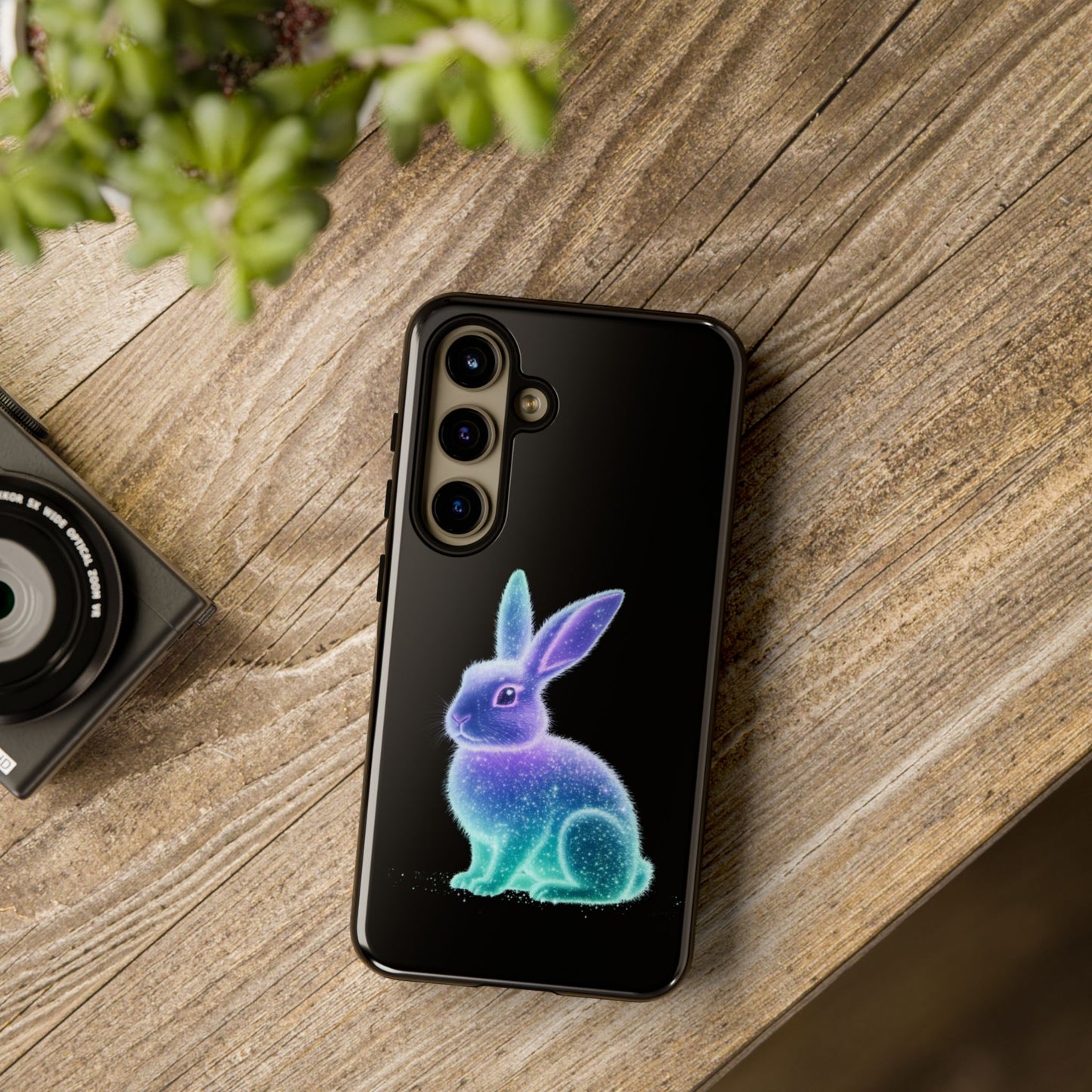 Samsung Case Bioluminescent Easter Bunny Design Easter Phone Case Easter Bunny Samsung Case Easter Accessory