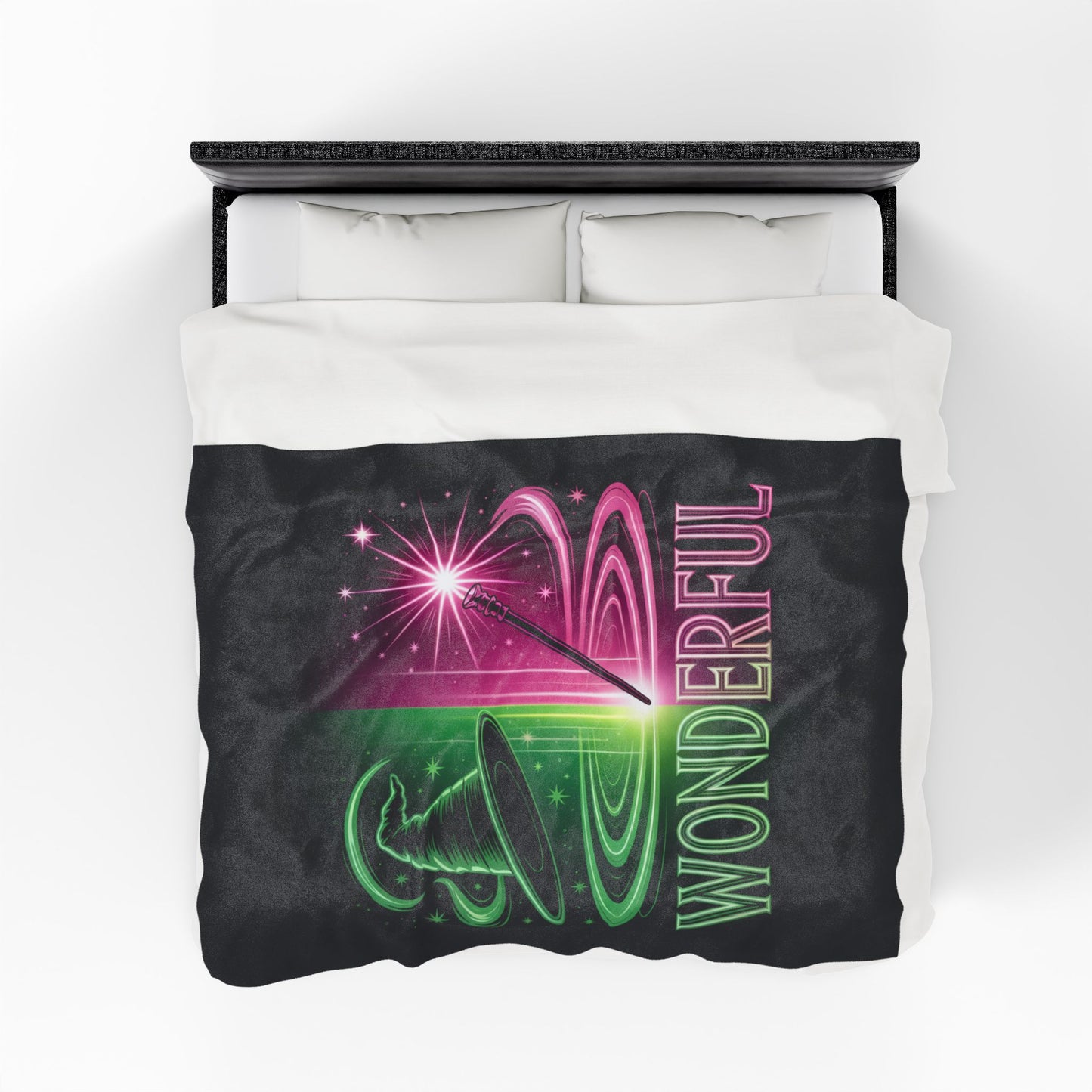Wonderful Broadway-Inspired Blanket, Neon Theater Throw, Cozy Musical Gift, Soft Fleece Bed Blanket, Magical Room Decor For Broadway Fans