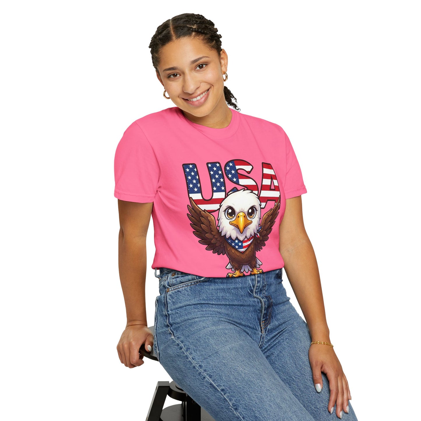 USA Eagle Shirt, Patriotic Comfort Colors Shirt, American Flag Eagle T Shirt, Fourth Of July Shirt, Freedom Graphic Tee, USA Pride Shirt