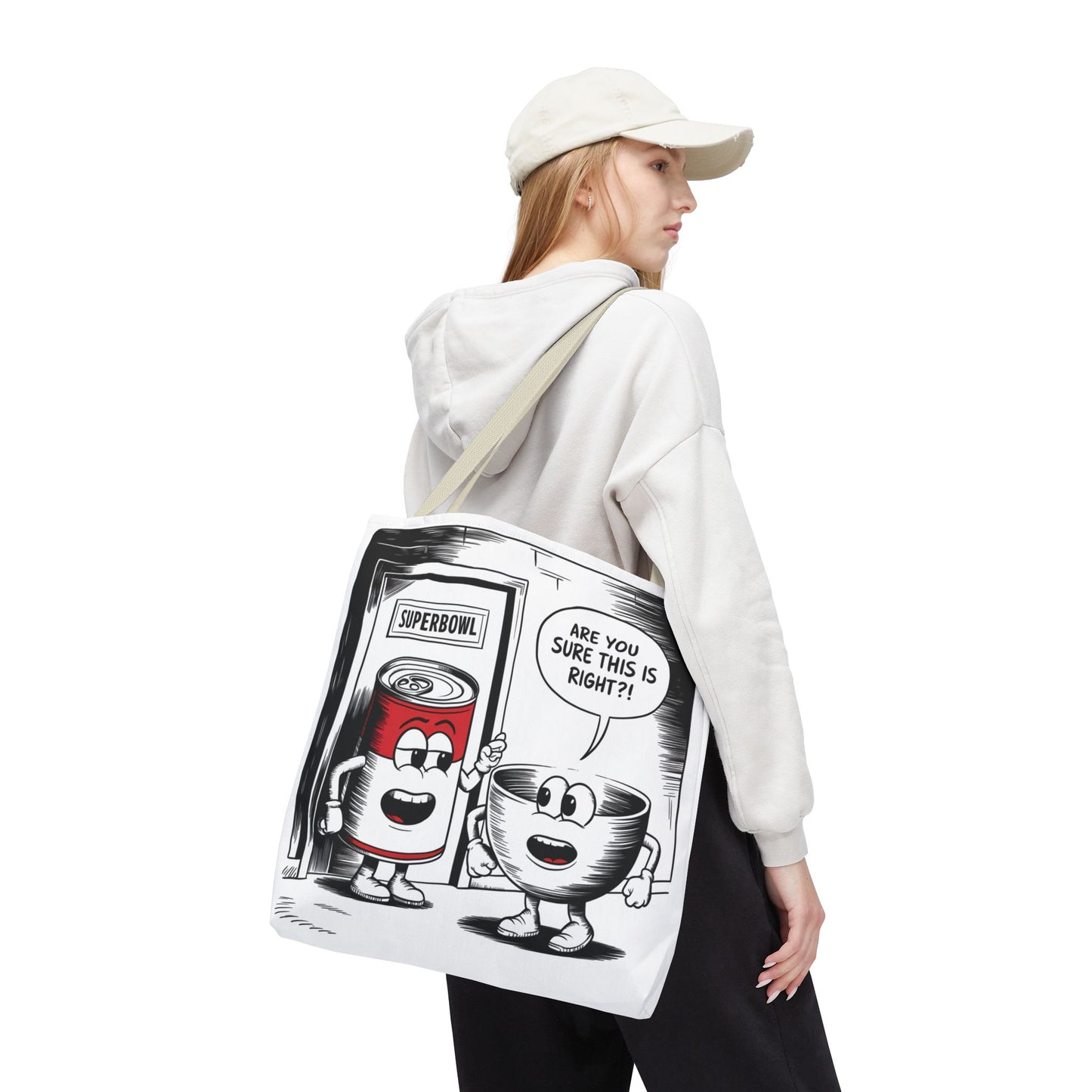 Tote Bag - Comic Superbowl Soup Design