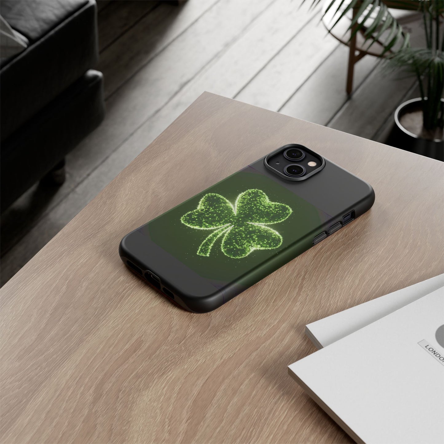 iPhone Tough Case - Shiny Shamrock Design