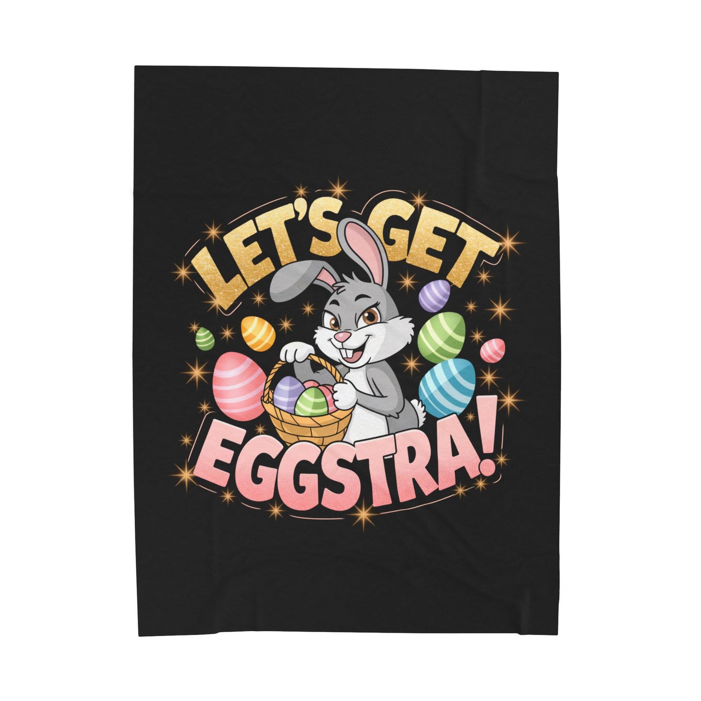 Easter Bunny Plush Blanket Throw Easter Decor Lets Get Eggstra