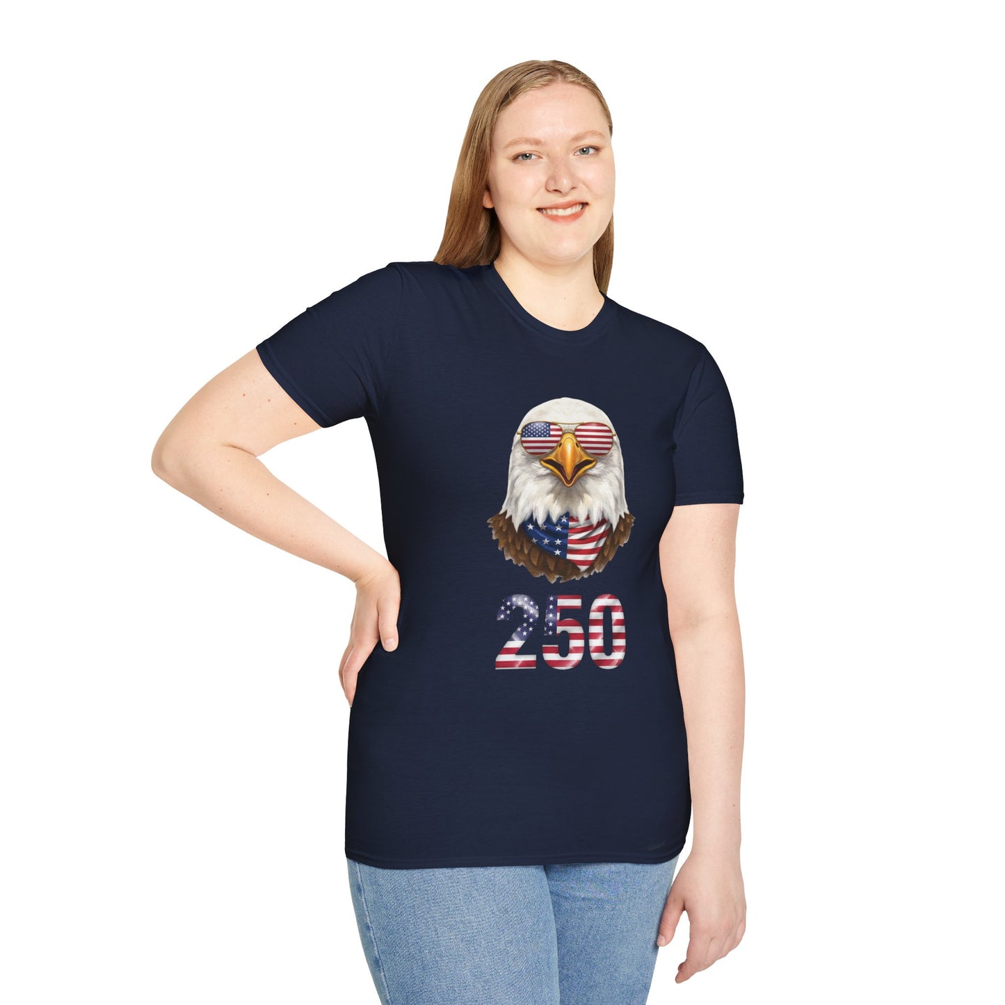 America 250 Eagle Shirt, Patriotic Bald Eagle Tee, USA Flag Sunglasses Shirt, 250th Anniversary Tee, 4th of July Shirt, American Pride Tee