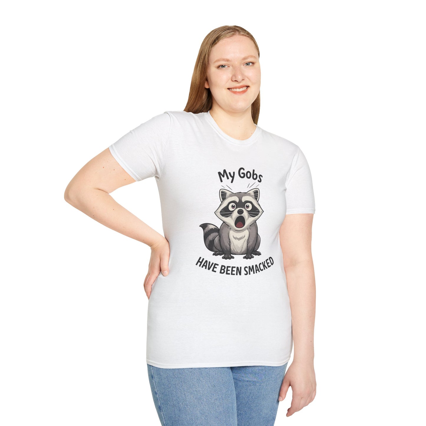 My Gobs Have Been Smacked Shirt, Funny Raccoon T Shirt, Gobsmacked Joke Tee, Meme Animal Shirt, Absurd Humor Graphic Tee