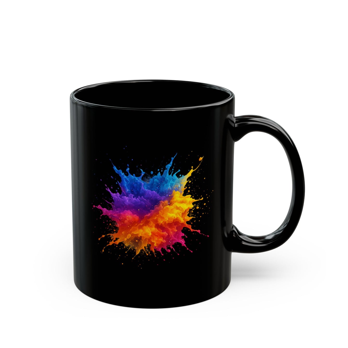 Color Splash Art Mug - Abstract Paint Splash Coffee Cup - Bright Bold Colorful Mug - Artist Gift Idea - Creative Vibe Mug 11oz 15oz