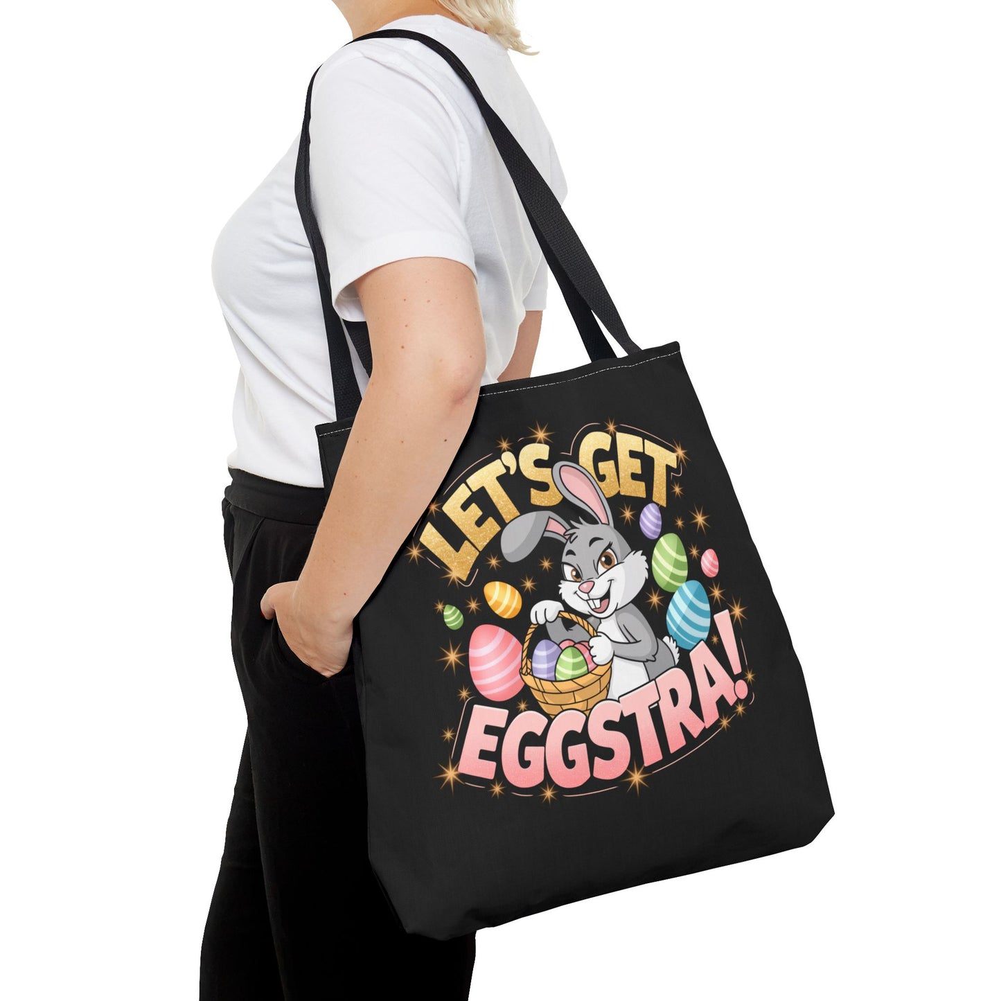 Easter Bunny Tote Bag - 'Leg's Get Eggstra'