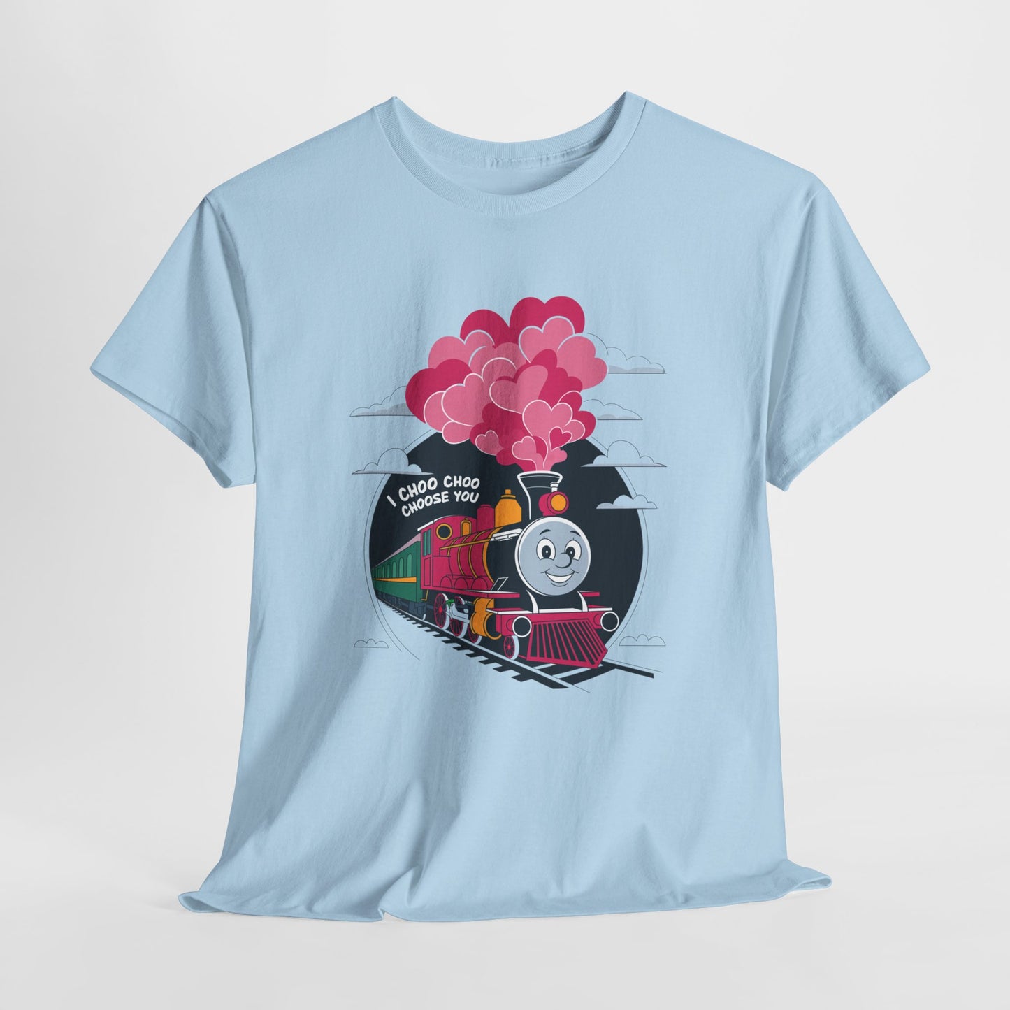 I Choo Choo Choose You Shirt, Cute Train Valentine Tee, Funny Love Graphic TShirt, Romantic Gift For Him Her, Valentine Pun Shir