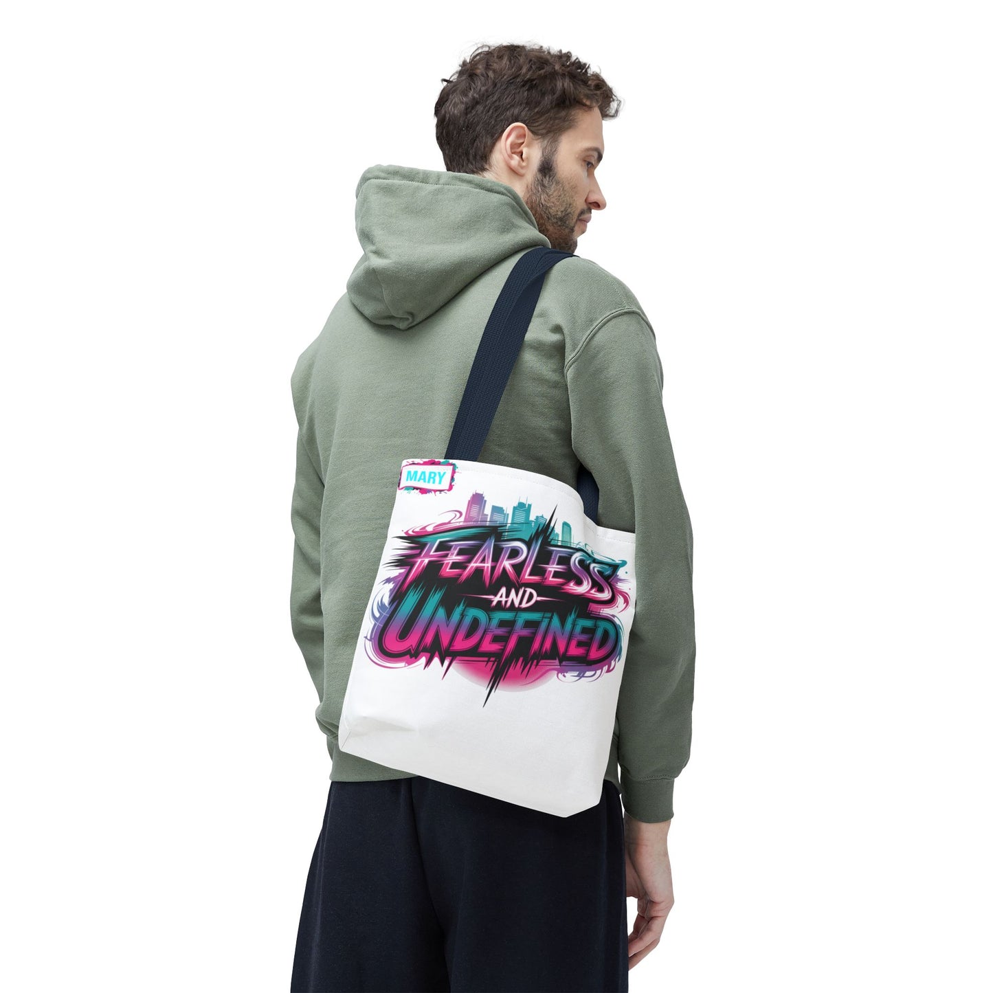 Custom Name Tote Bag | Fearless and Undefined Design | K-Pop Inspired Gift for Fans | Personalized Bold Aesthetic Bag | Trendy Streetwear Tote